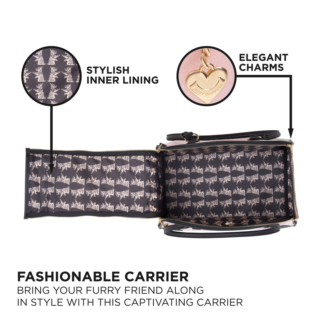 Sac de transport élégant Juicy Couture Give Me Treats pour animaux de compagnie - Sac de voyage
