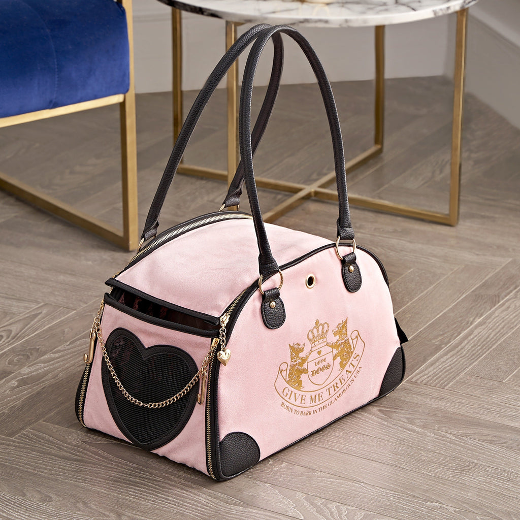 Sac de transport élégant Juicy Couture Give Me Treats pour animaux de compagnie - Sac de voyage