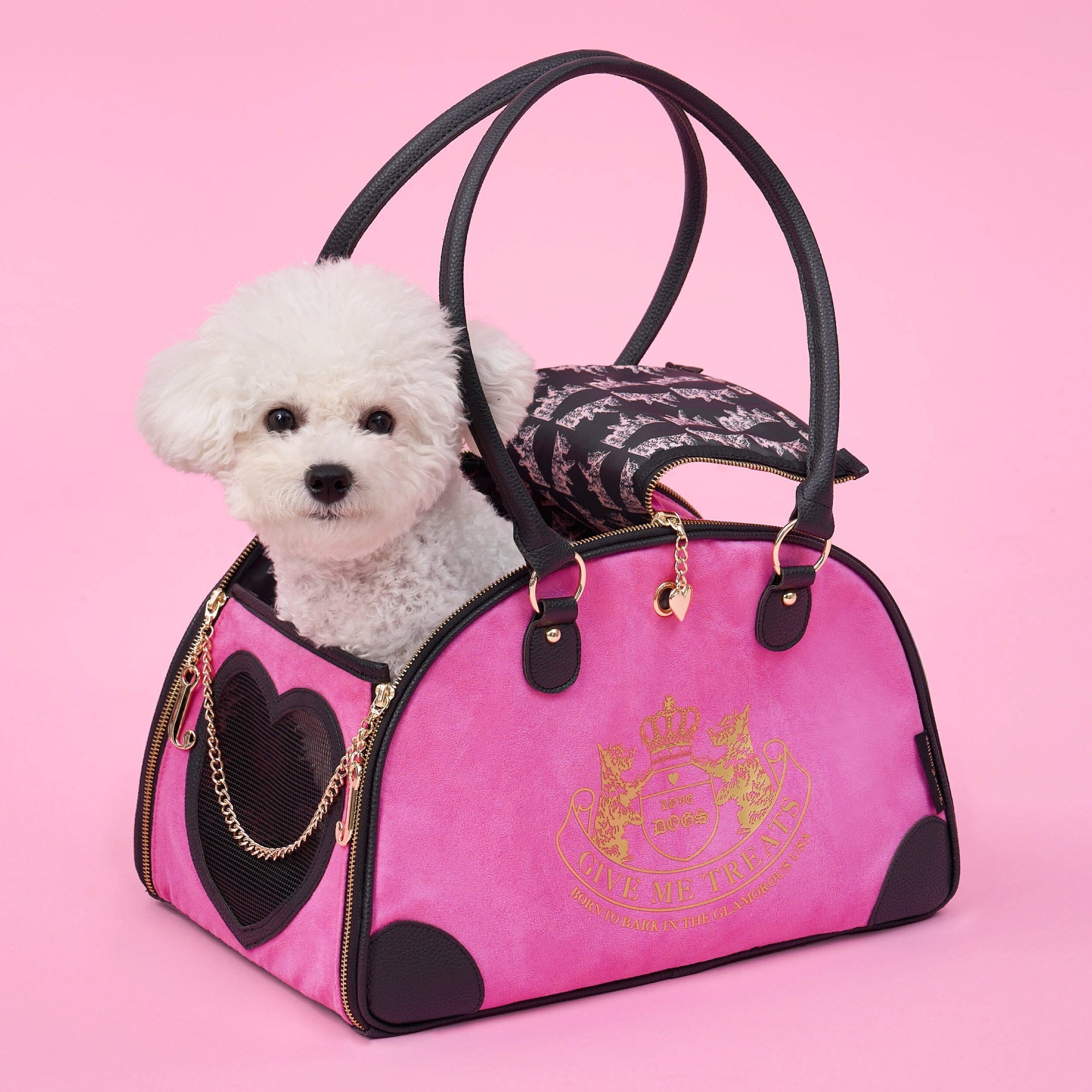 Sac de transport élégant Juicy Couture Give Me Treats pour animaux de compagnie - Sac de voyage