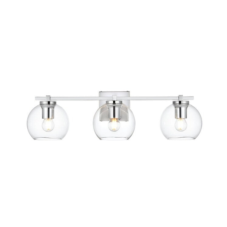 Julian 1 Light Black and Clear Bath Sconce