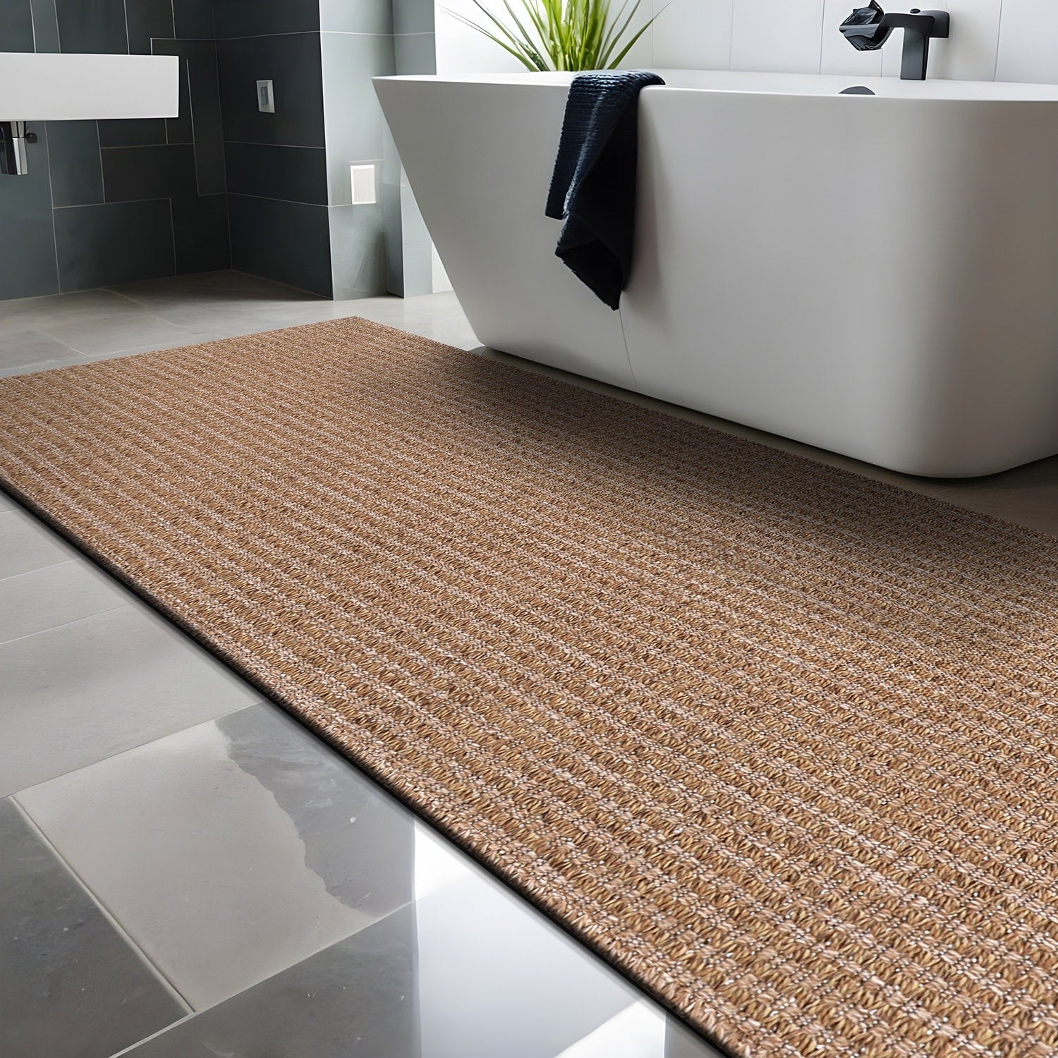 Tapis en jute Beverly Rug facile à nettoyer et ne perdant pas ses poils