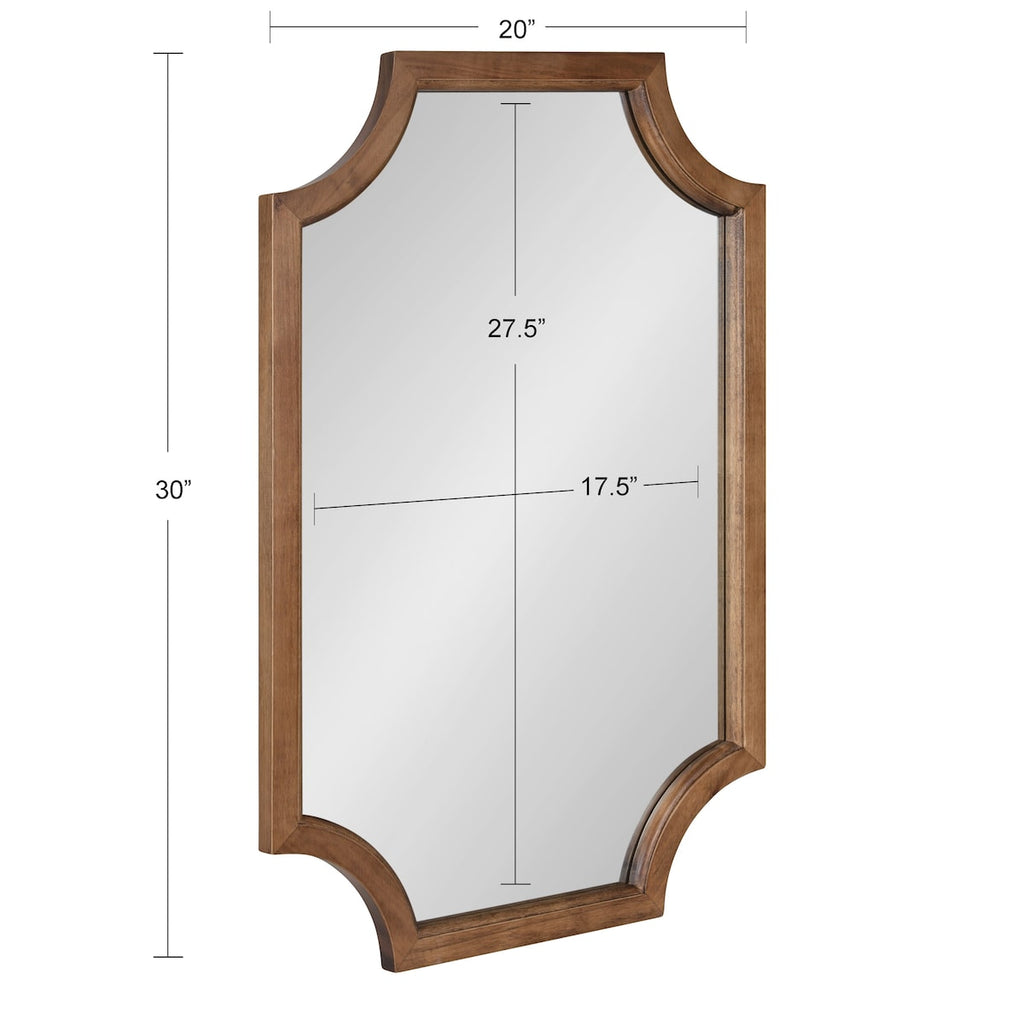 Kate and Laurel Hogan Scalloped Wood Framed Mirror