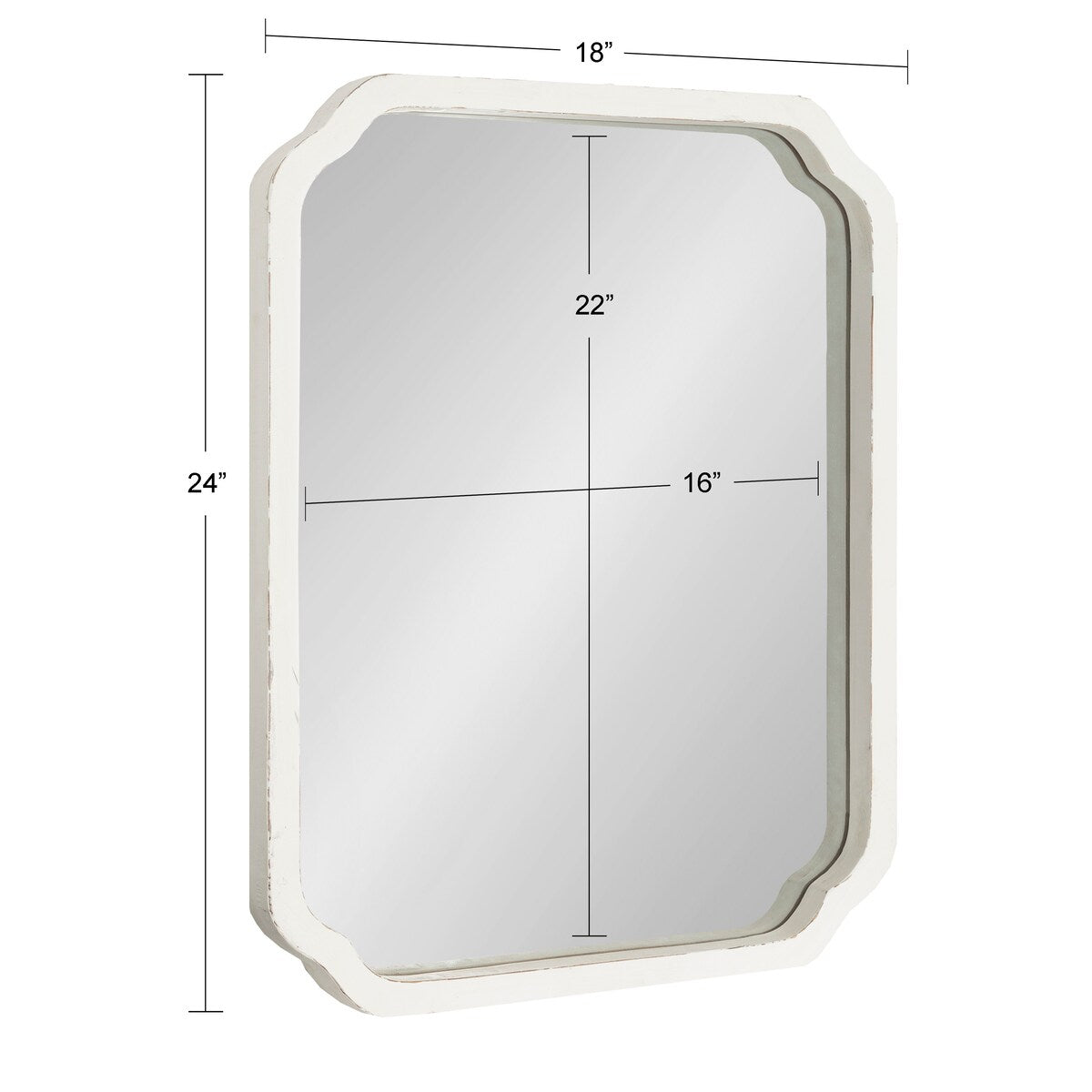 Miroir mural carré en bois Kate et Laurel Marston