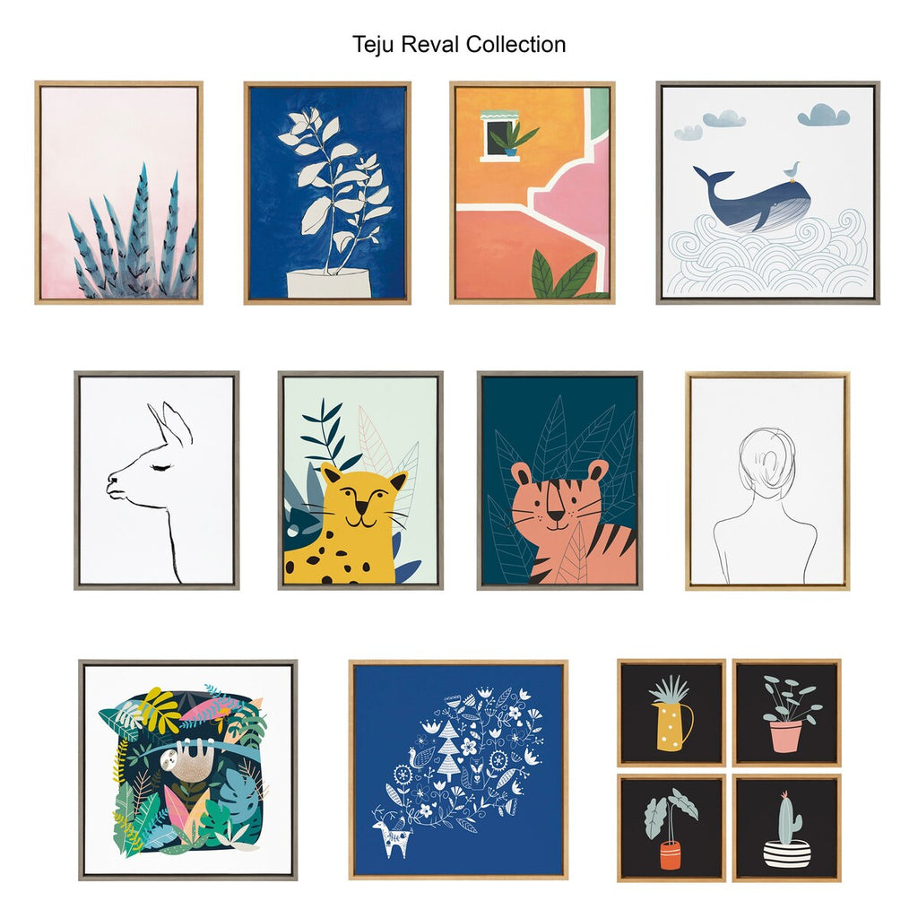 Kate and Laurel Sylvie Modern Circles Framed Canvas Set by Teju Reval