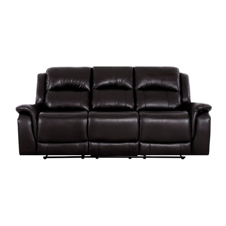 Leather Manual Recliner Sofa Collection for Living Room Leather Reclining Furniture for Home Office Living Room
