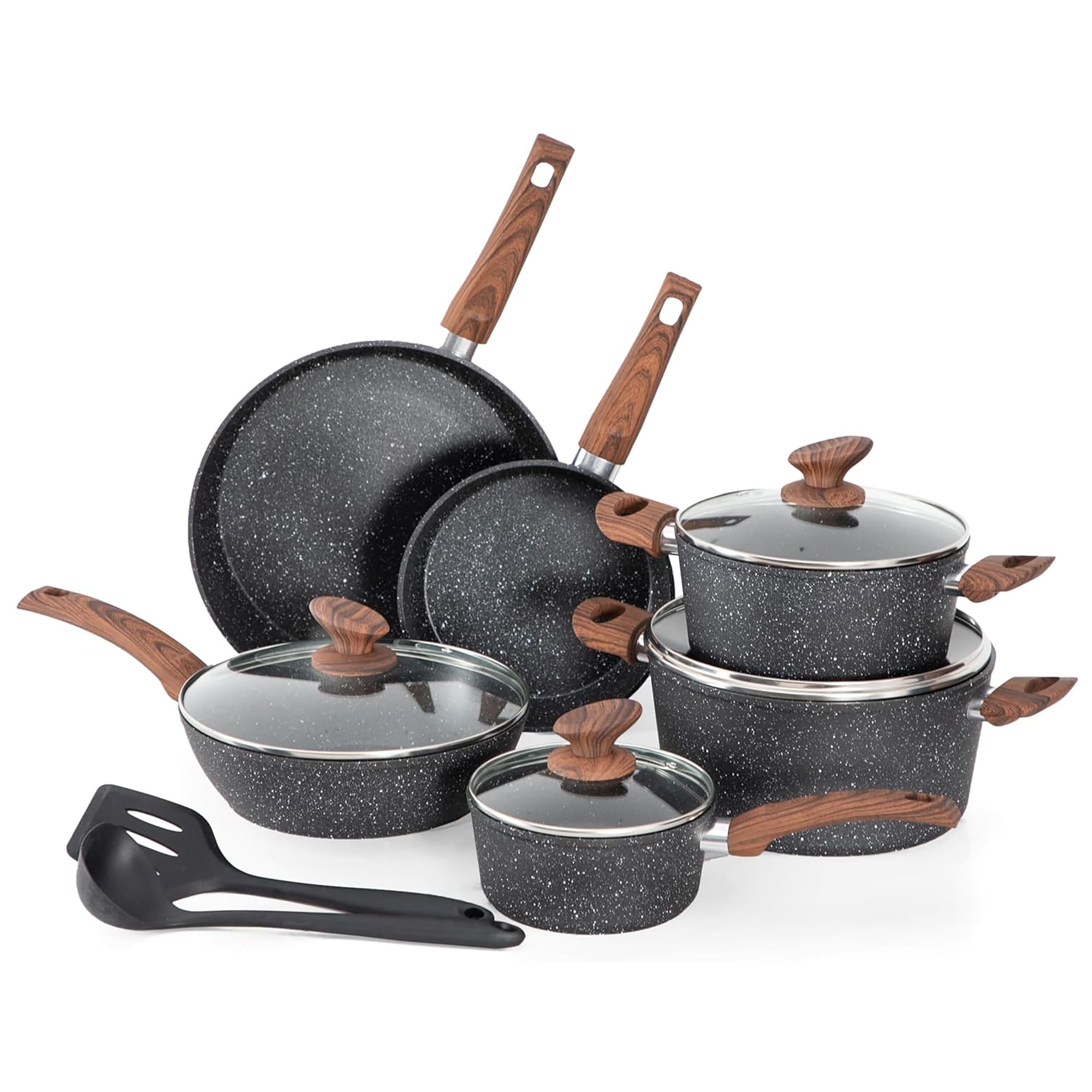 Kitchen Academy 12/30-piece Nonstick Induction Cookware Set