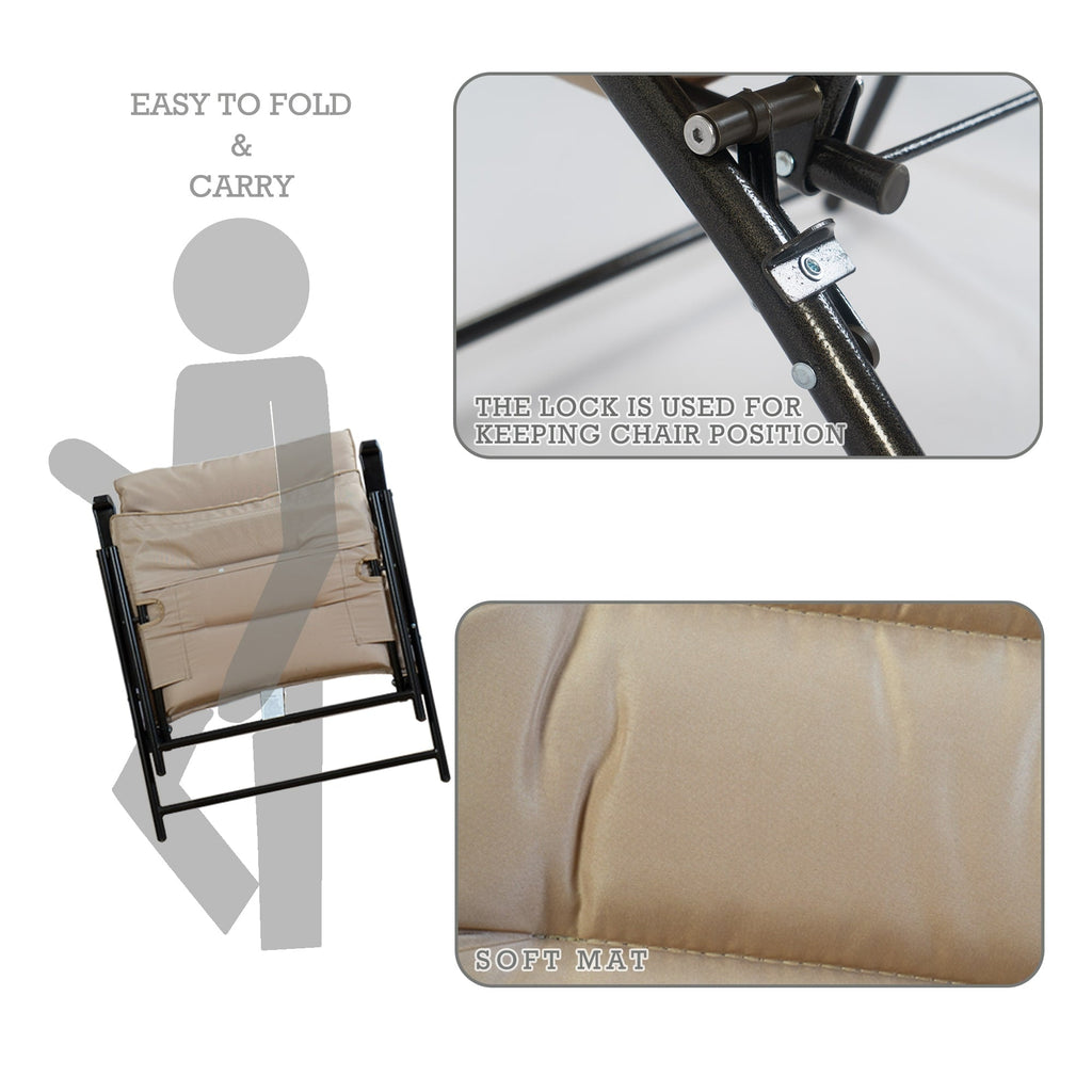 Kozyard Elsa 3 Pieces Outdoor Patio Furniture Padded Folding Bistro-Sets