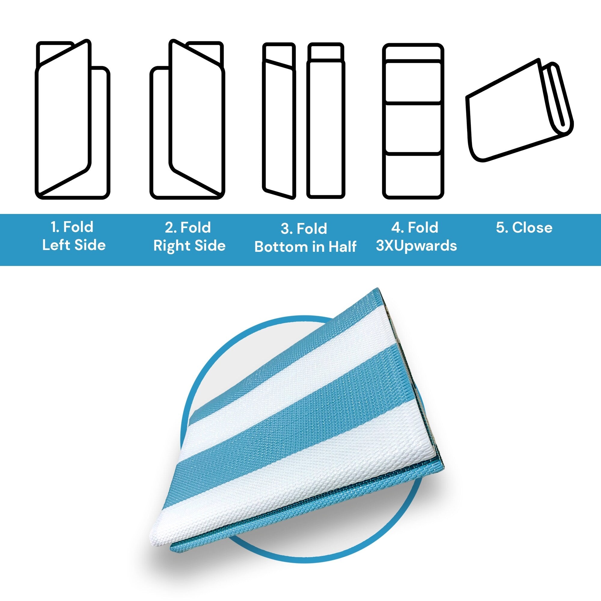 Tapis d'intérieur/extérieur à rayures de plage Lalune