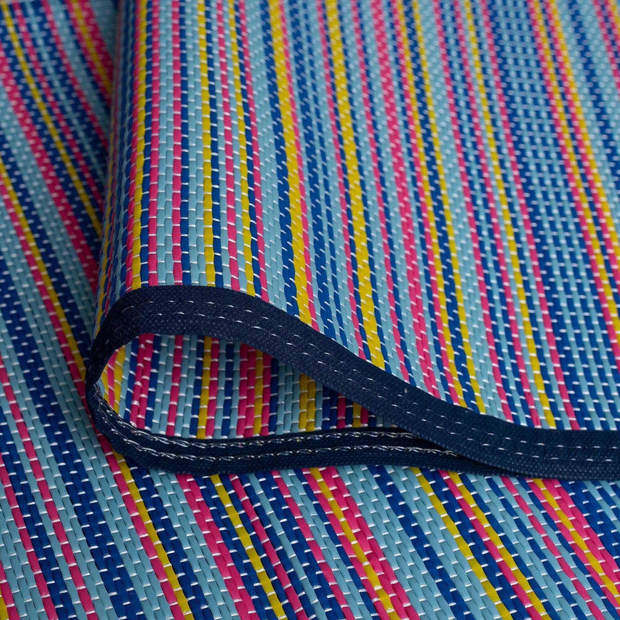 Tapis d'intérieur/extérieur à rayures de plage Lalune