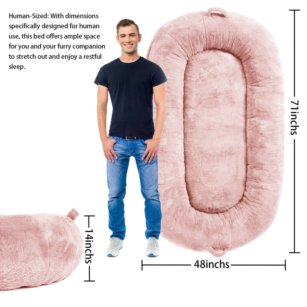 Lit géant pour chien (71 x 48 x 14 cm), grand lit lavable pour chiens adultes, idéal pour la sieste.