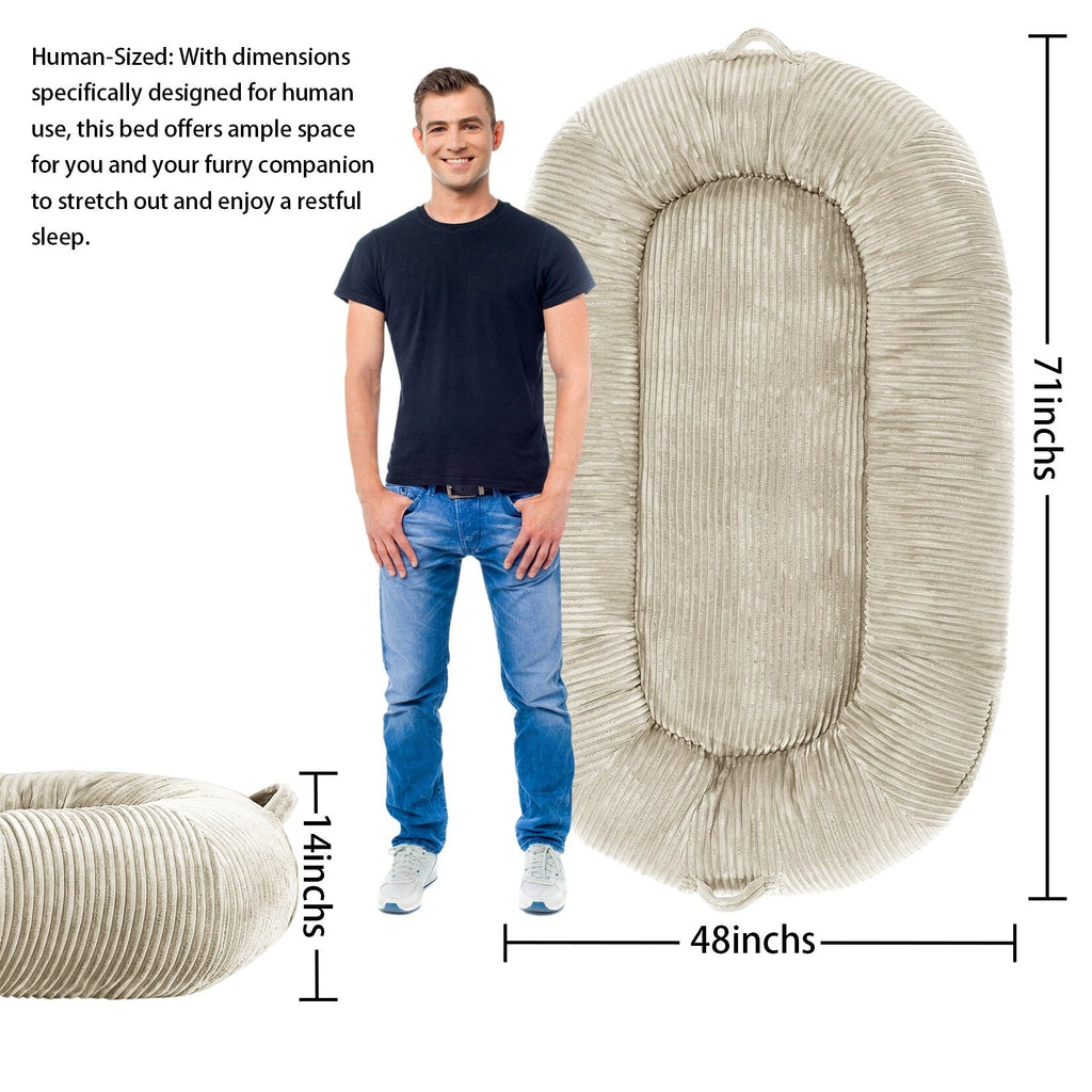 Lit géant pour chien (71 x 48 x 14 cm), grand lit lavable pour chiens adultes, idéal pour la sieste.