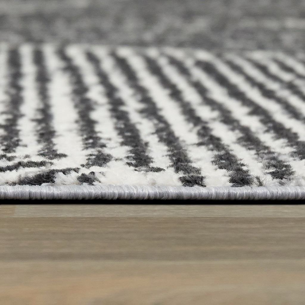 Tapis Larsen moderne à rayures variées