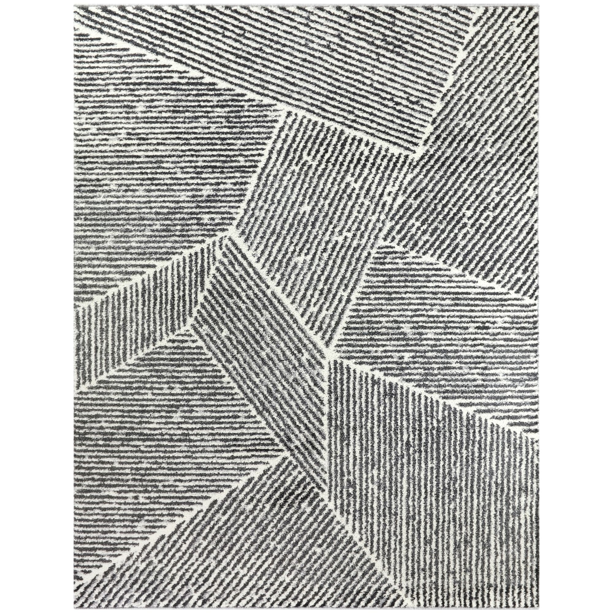 Tapis Larsen moderne à rayures variées