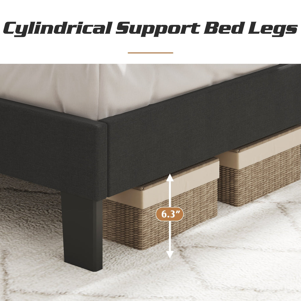 Cadre de lit plateforme rembourré réglable Lifezone Queen Size