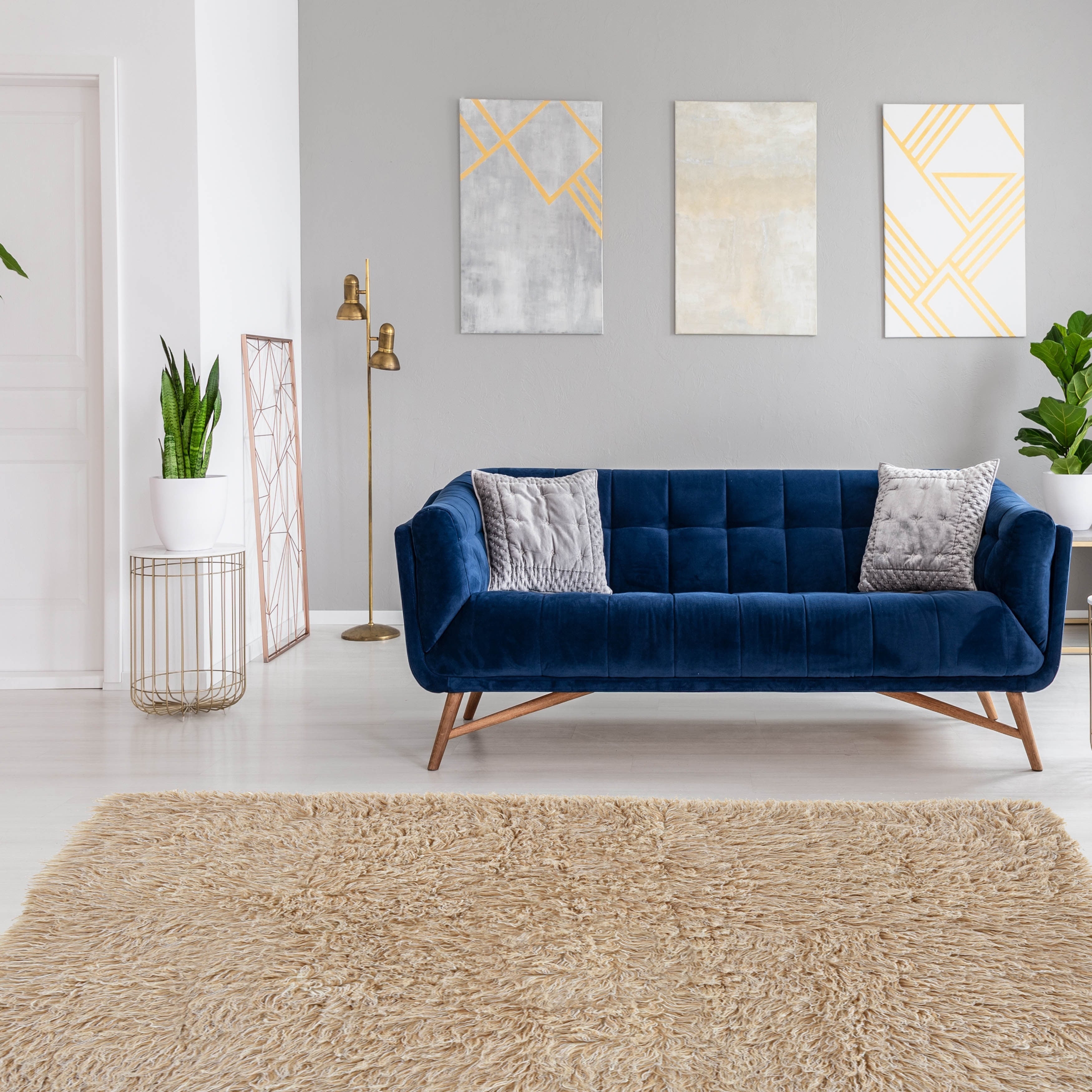 Tapis épais en laine Linon Flokati