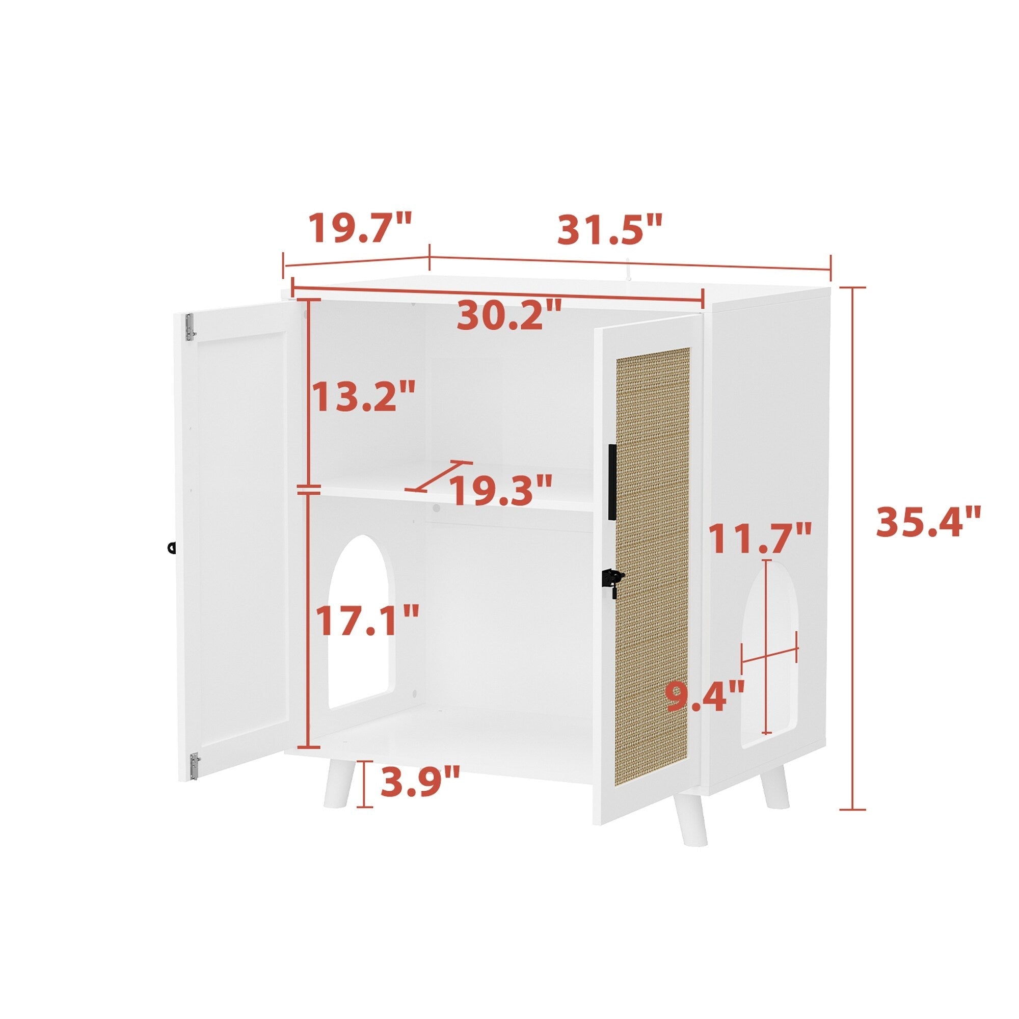 Enceinte de bac à litière pour chat Meubles Table d'appoint Canapé Table