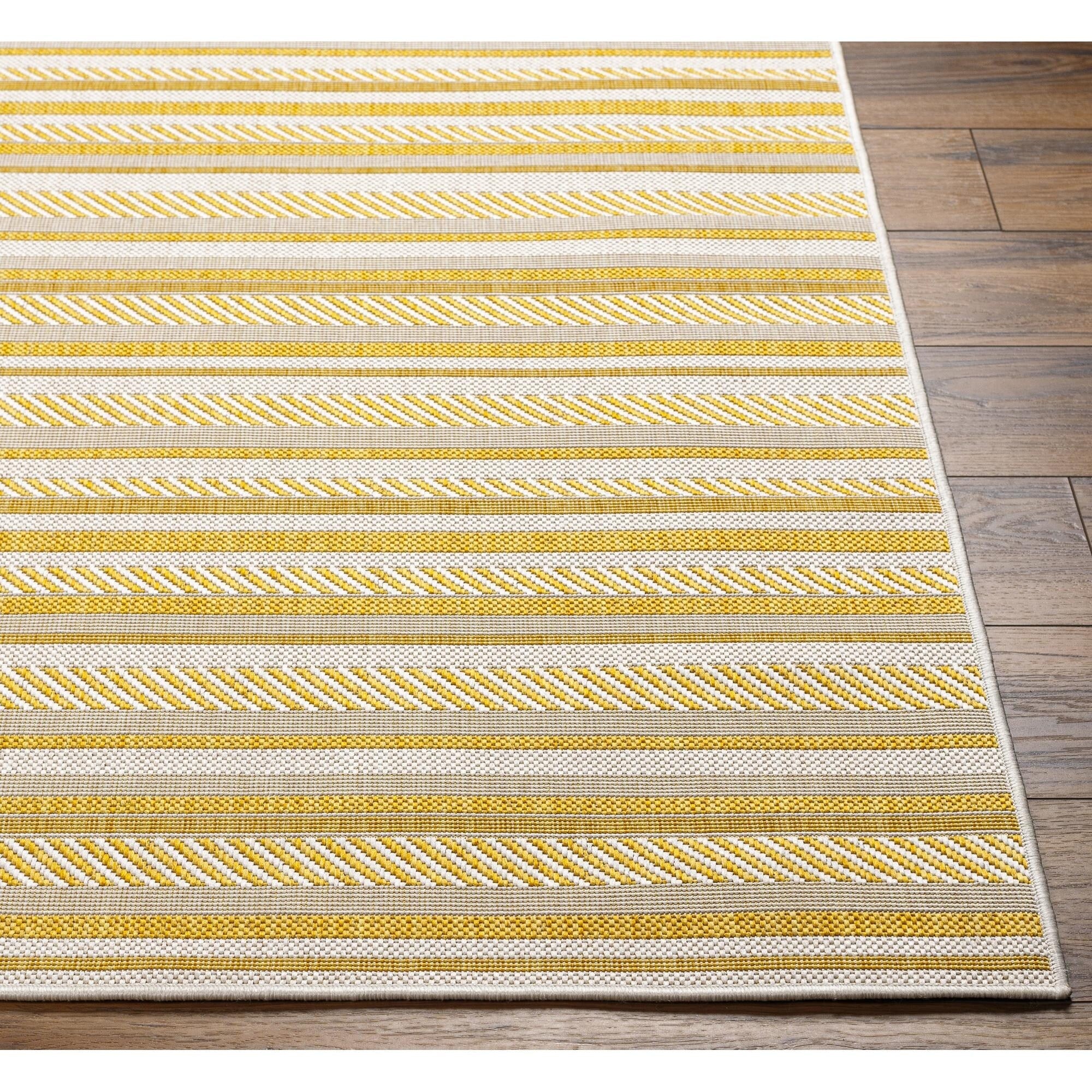 Livabliss Eagean Bohemian Stripe Outdoor Area Rug