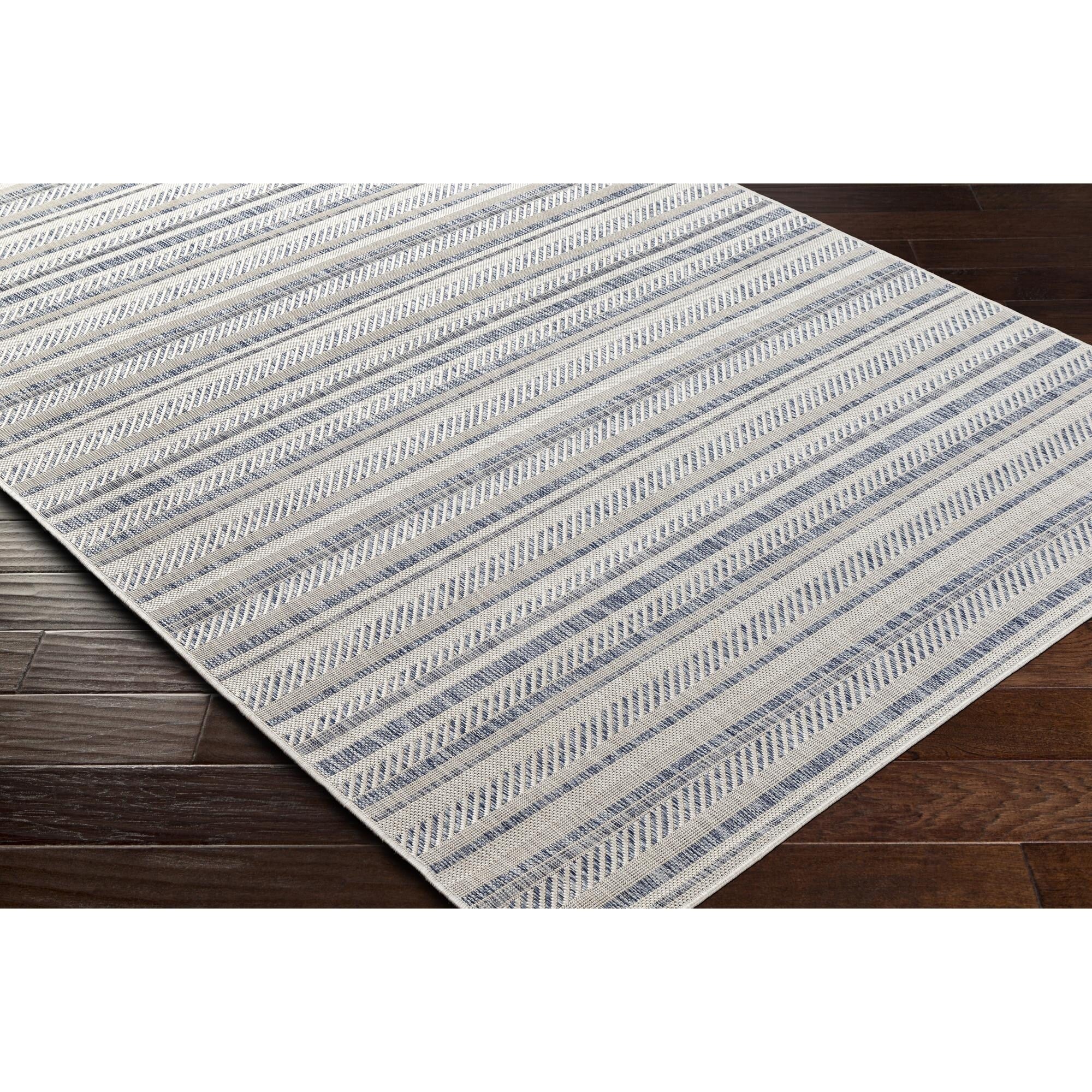 Livabliss Eagean Bohemian Stripe Outdoor Area Rug