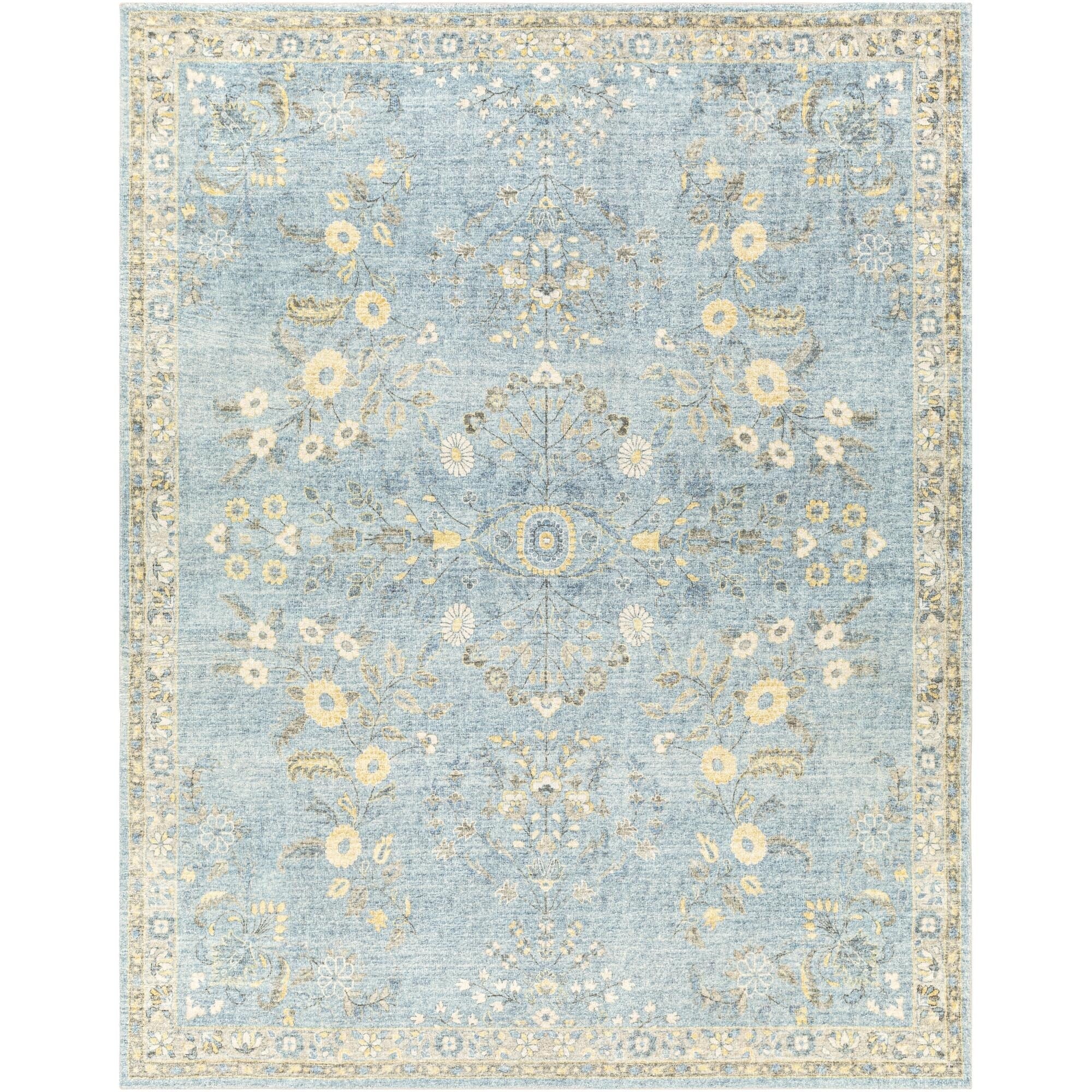Tapis Livabliss Erin revisité, style traditionnel floral et botanique