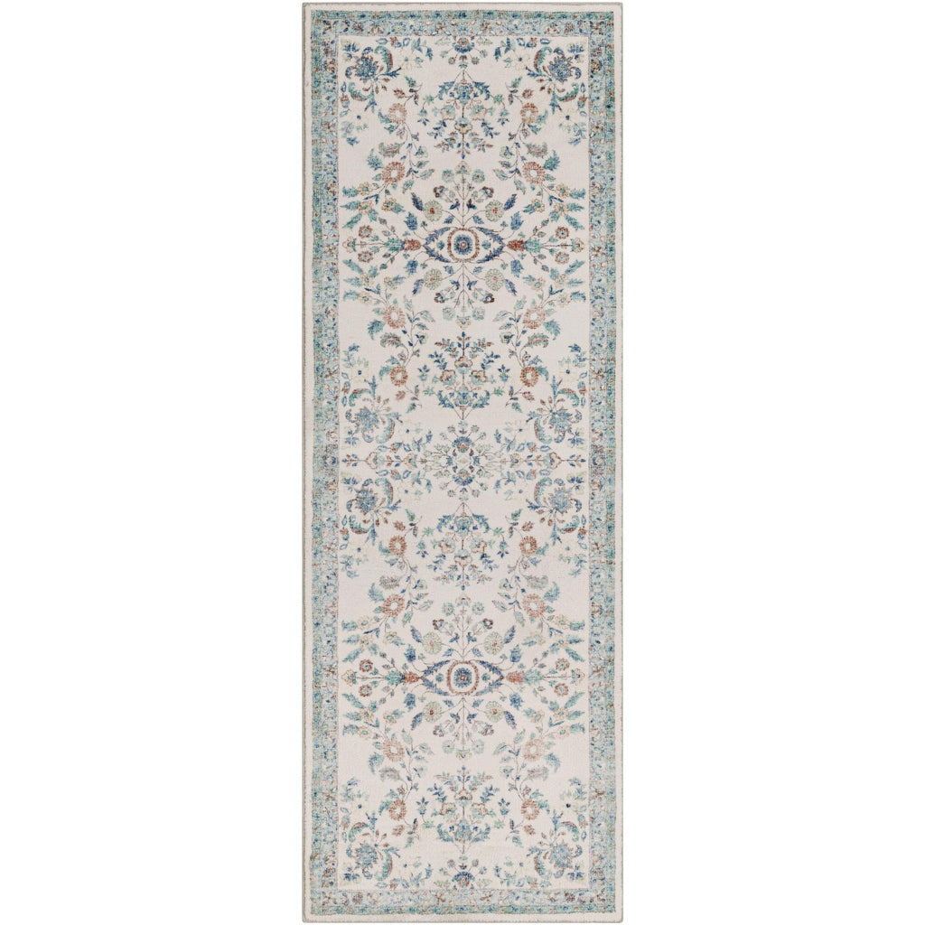 Tapis Livabliss Erin revisité, style traditionnel floral et botanique