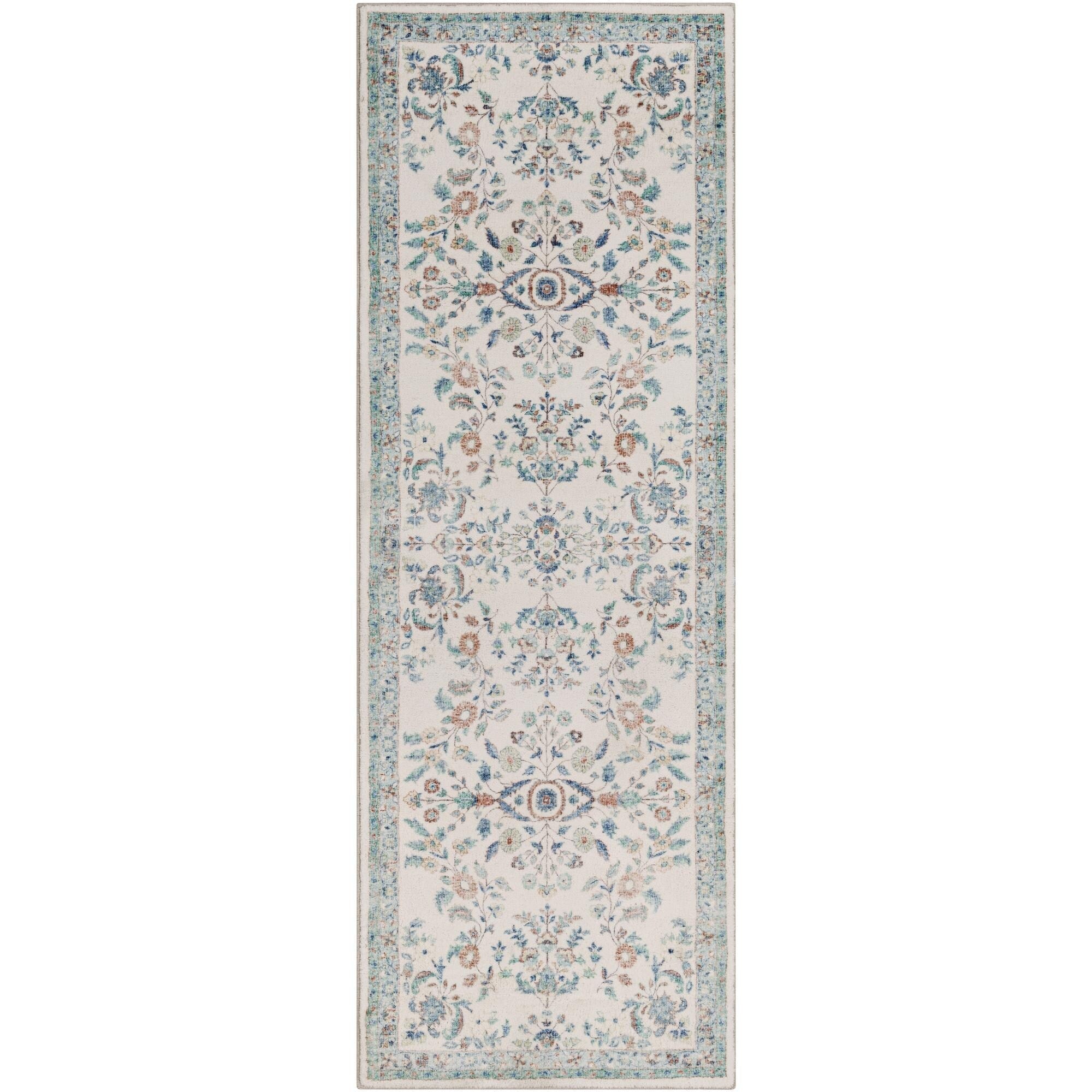 Tapis Livabliss Erin revisité, style traditionnel floral et botanique