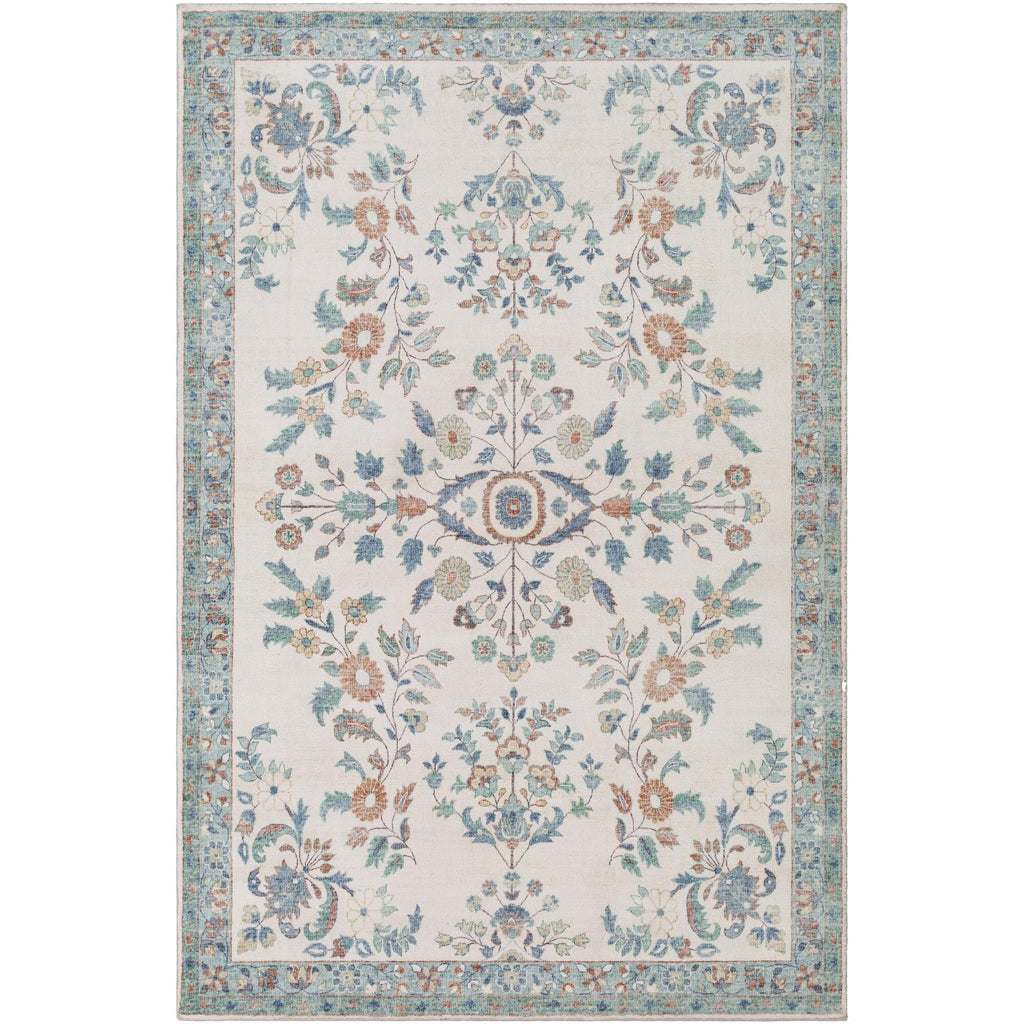 Tapis Livabliss Erin revisité, style traditionnel floral et botanique