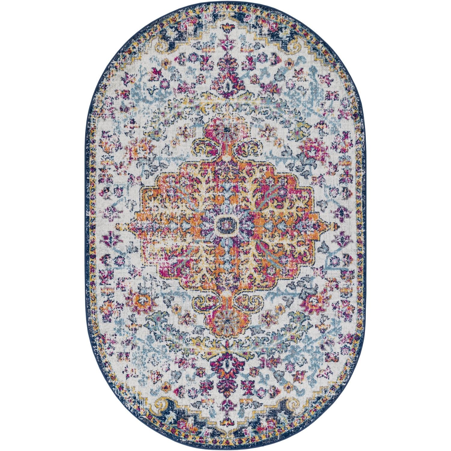 Tapis Livabliss Harput à médaillon traditionnel revisité