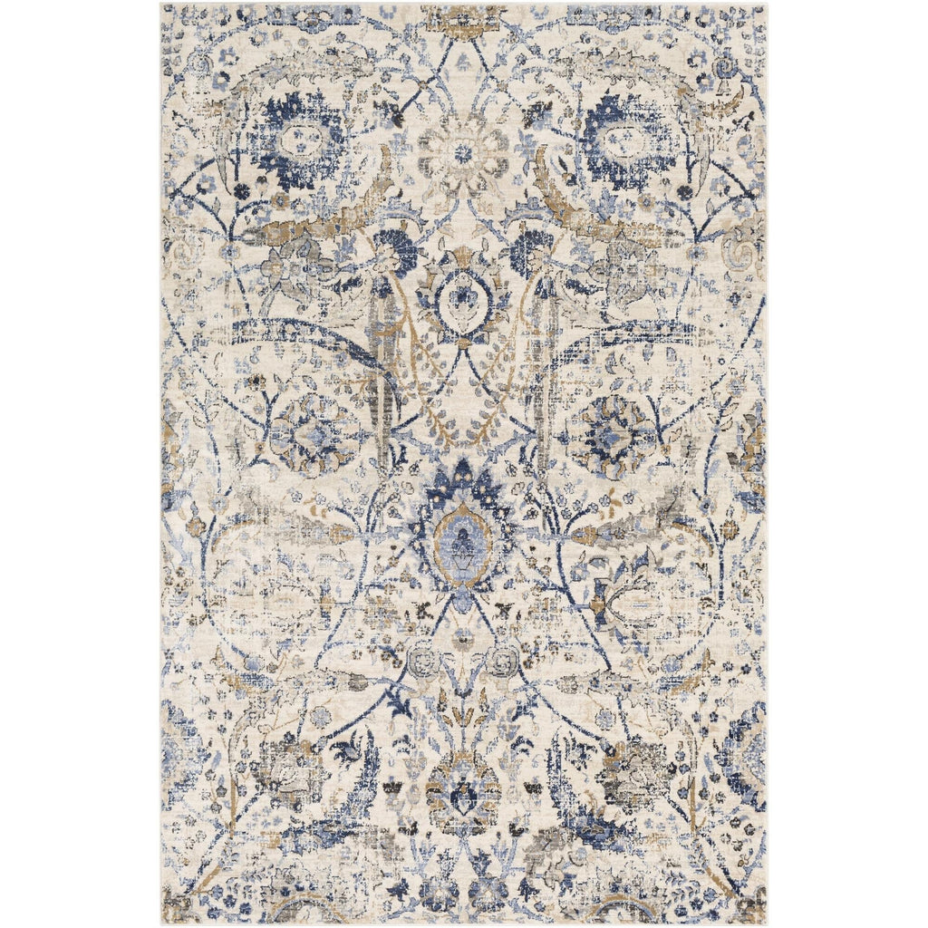 Tapis Livabliss Indigo à médaillon traditionnel revisité
