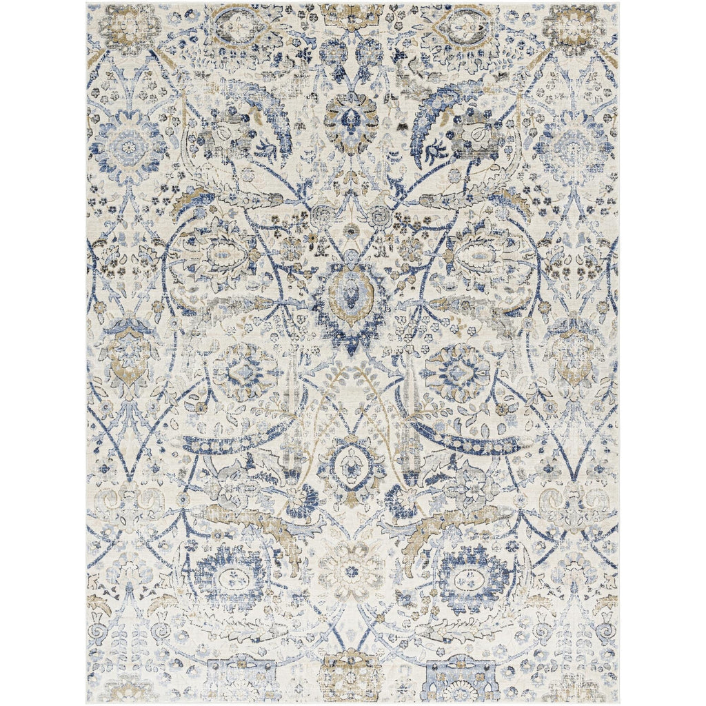 Tapis Livabliss Indigo à médaillon traditionnel revisité