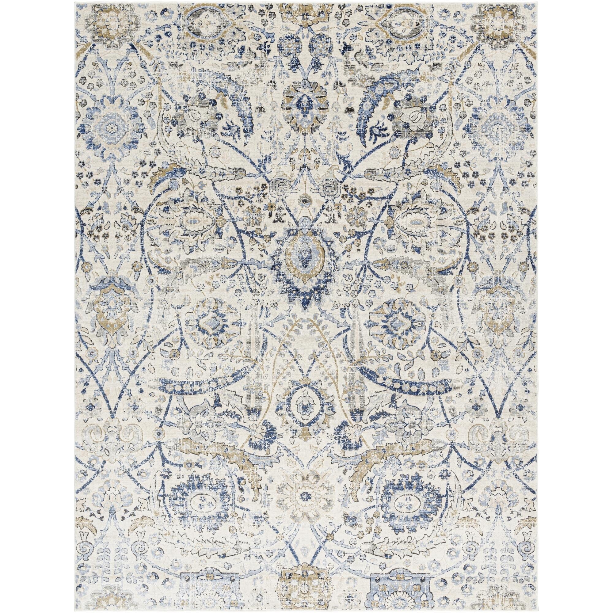 Tapis Livabliss Indigo à médaillon traditionnel revisité