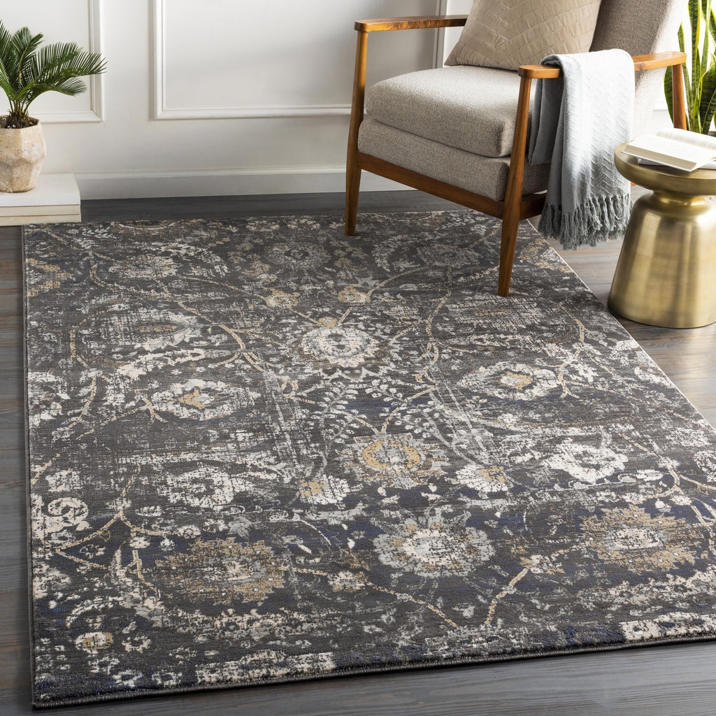 Tapis Livabliss Indigo à médaillon traditionnel revisité