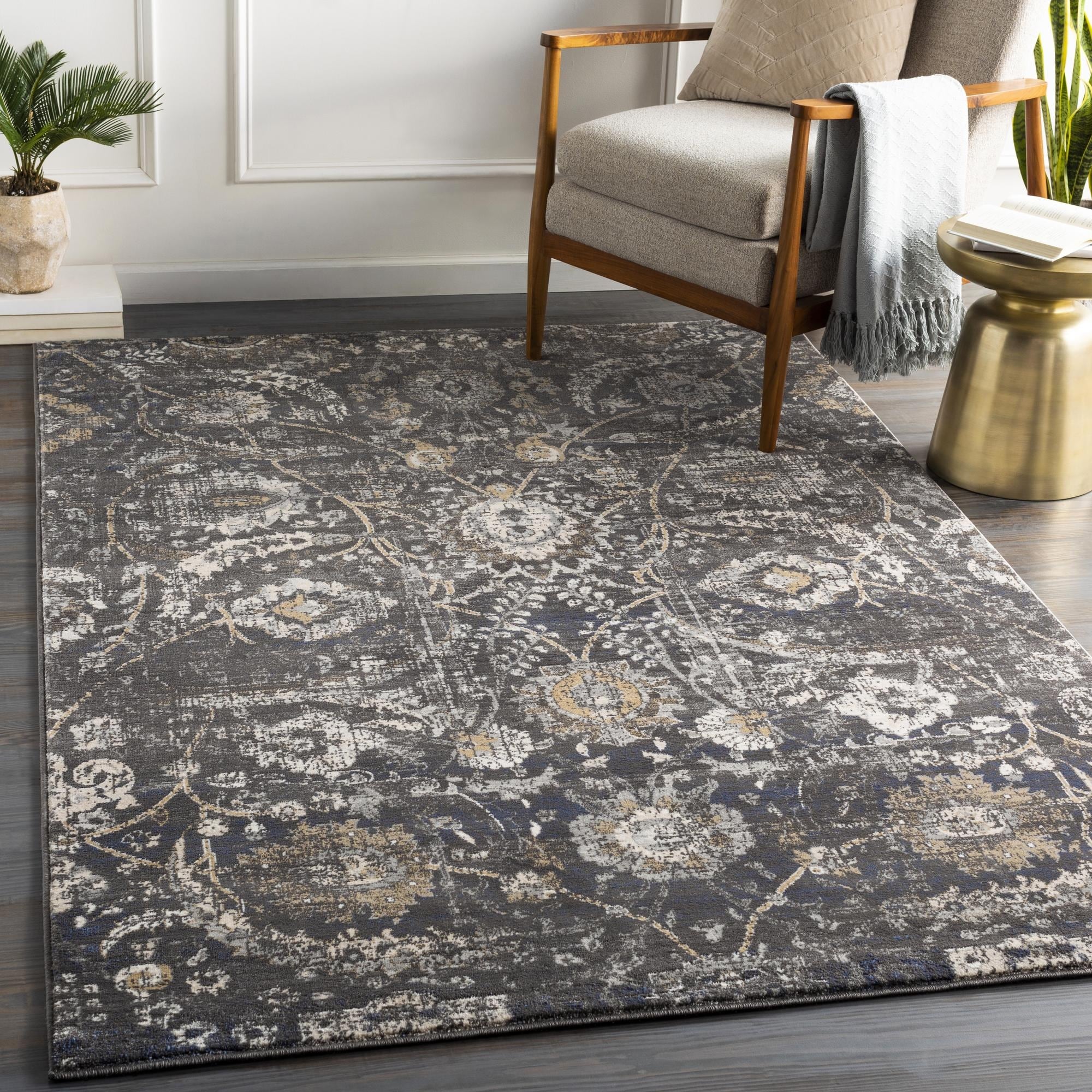 Tapis Livabliss Indigo à médaillon traditionnel revisité