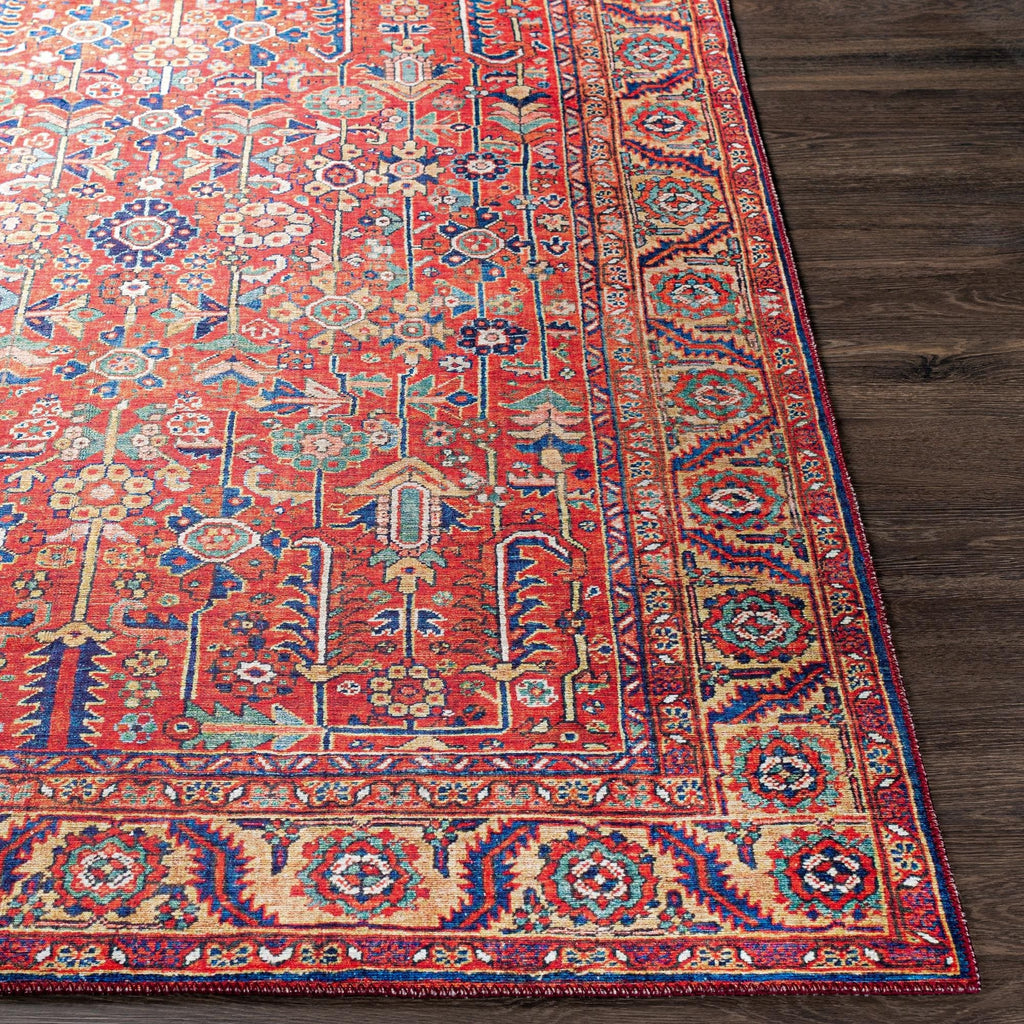 Tapis Livabliss Iris à motif floral et botanique traditionnel revisité