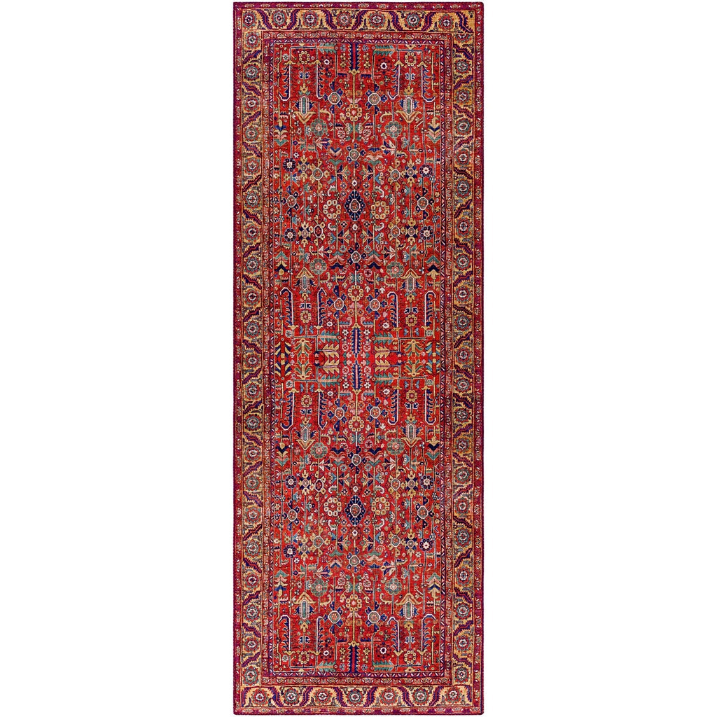 Tapis Livabliss Iris à motif floral et botanique traditionnel revisité