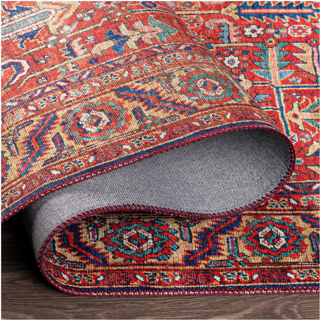 Tapis Livabliss Iris à motif floral et botanique traditionnel revisité