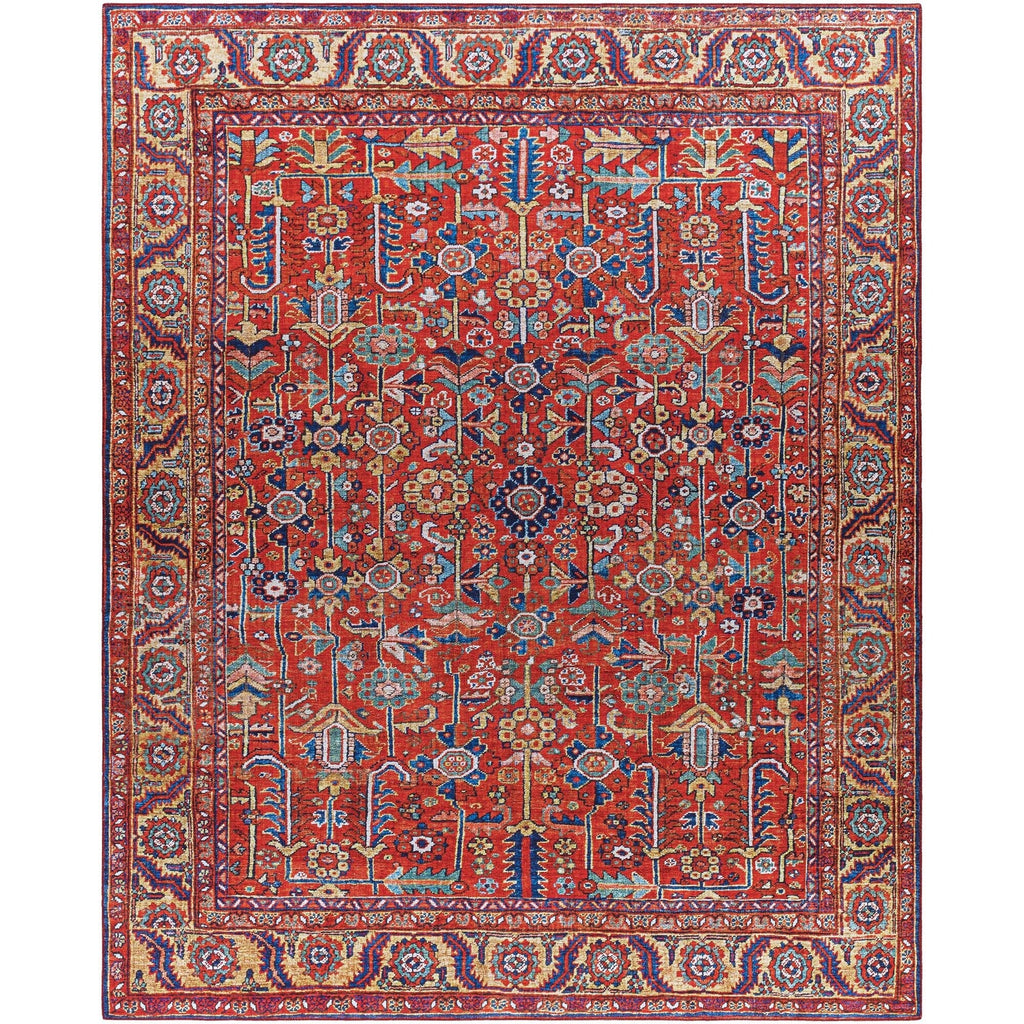 Tapis Livabliss Iris à motif floral et botanique traditionnel revisité