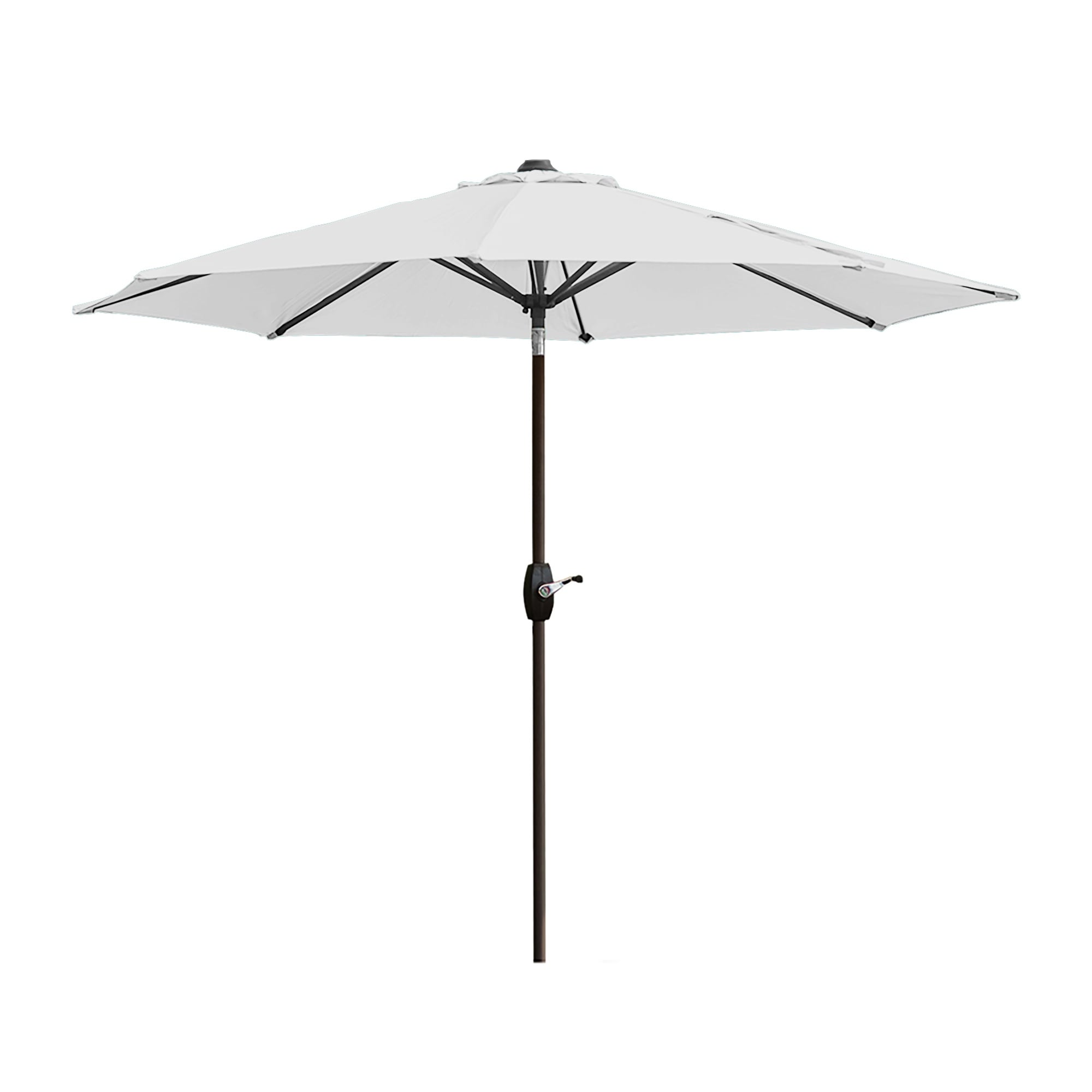 Parasol de patio Lopes de 9 pieds avec base en finition bronze et support de poids inclus