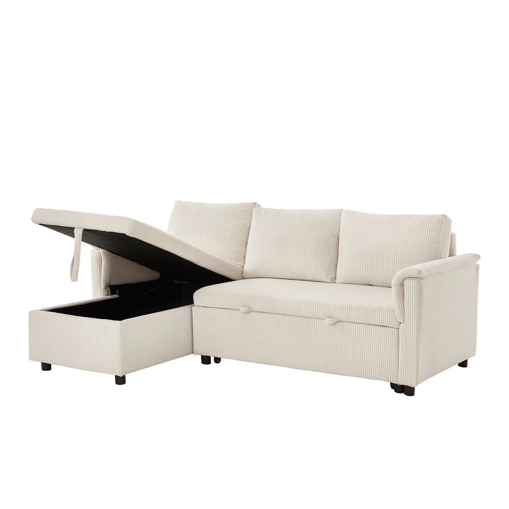 Loveseat Sofa with Chaise Lounge L-Shaped Modular Convertible Sofa with Storage Chaise