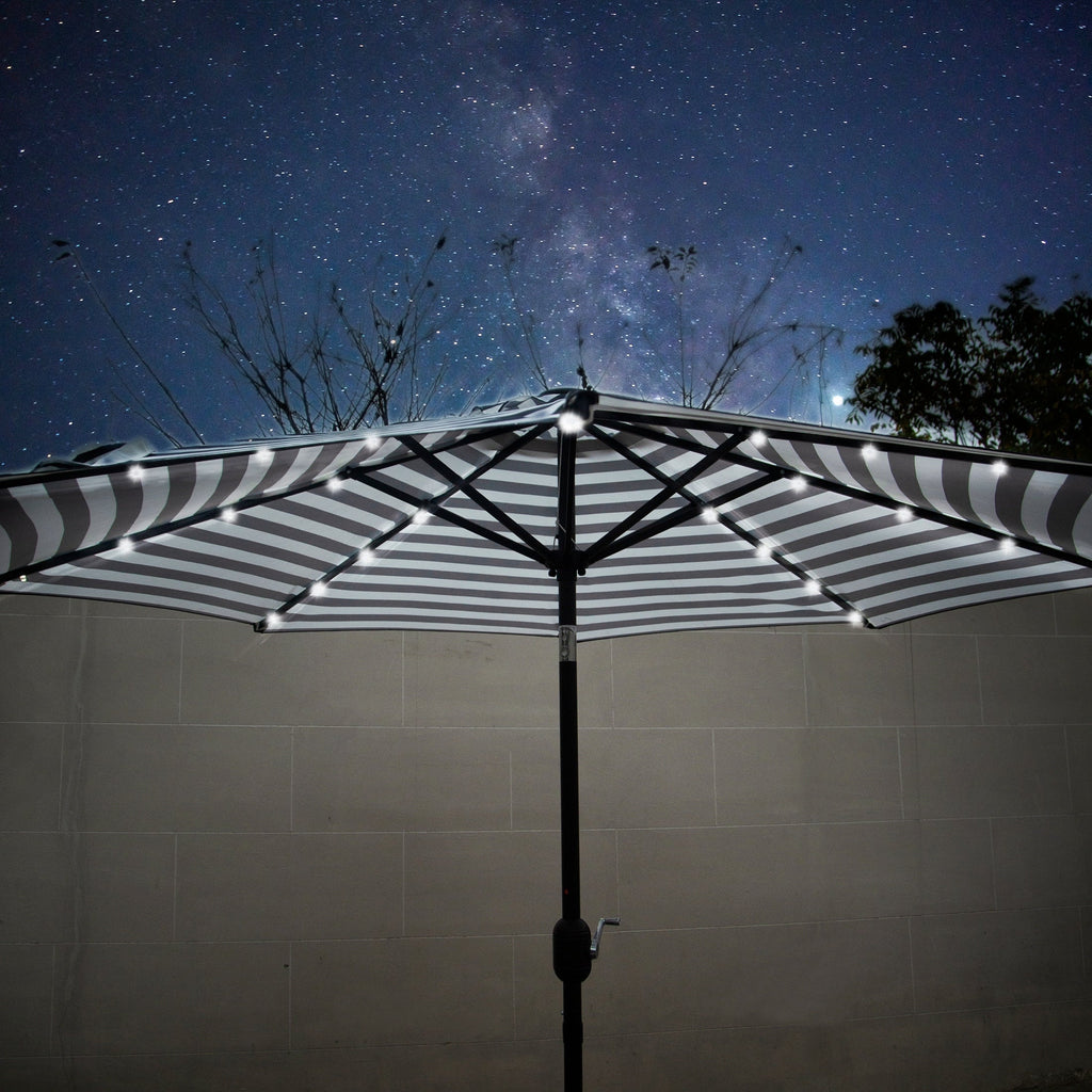 Lucent 9-foot Solar Led Lighted Patio Umbrella