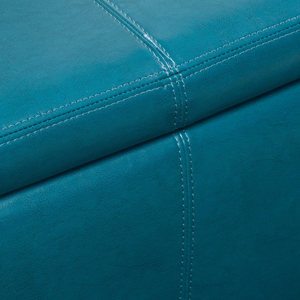 Banc de rangement en similicuir Lucinda par Christopher Knight Home - 51,25 L x 17,50 l x 16,25 H