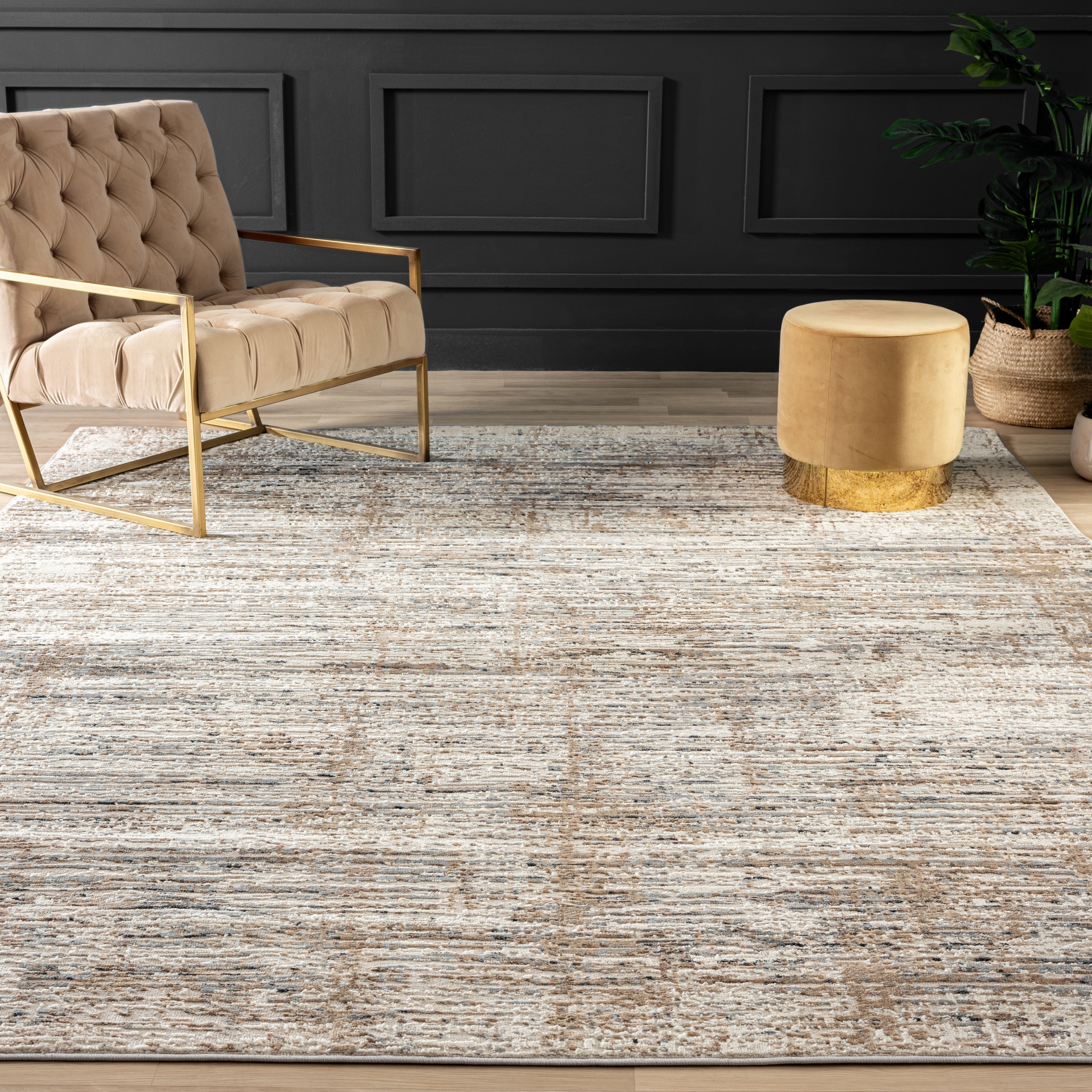 Tapis Lumina à poils longs et courts, style moderne et contemporain, motif abstrait.