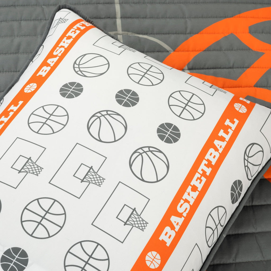 Lush Decor Basketball Game Quilt Set