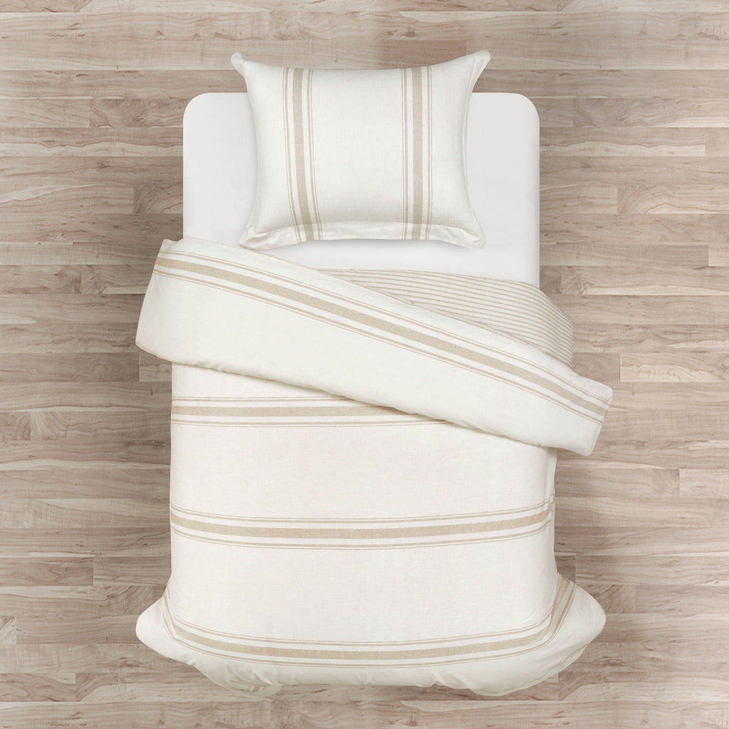 Lush Decor Farmhouse Stripe 3 Piece Duvet Cover Set