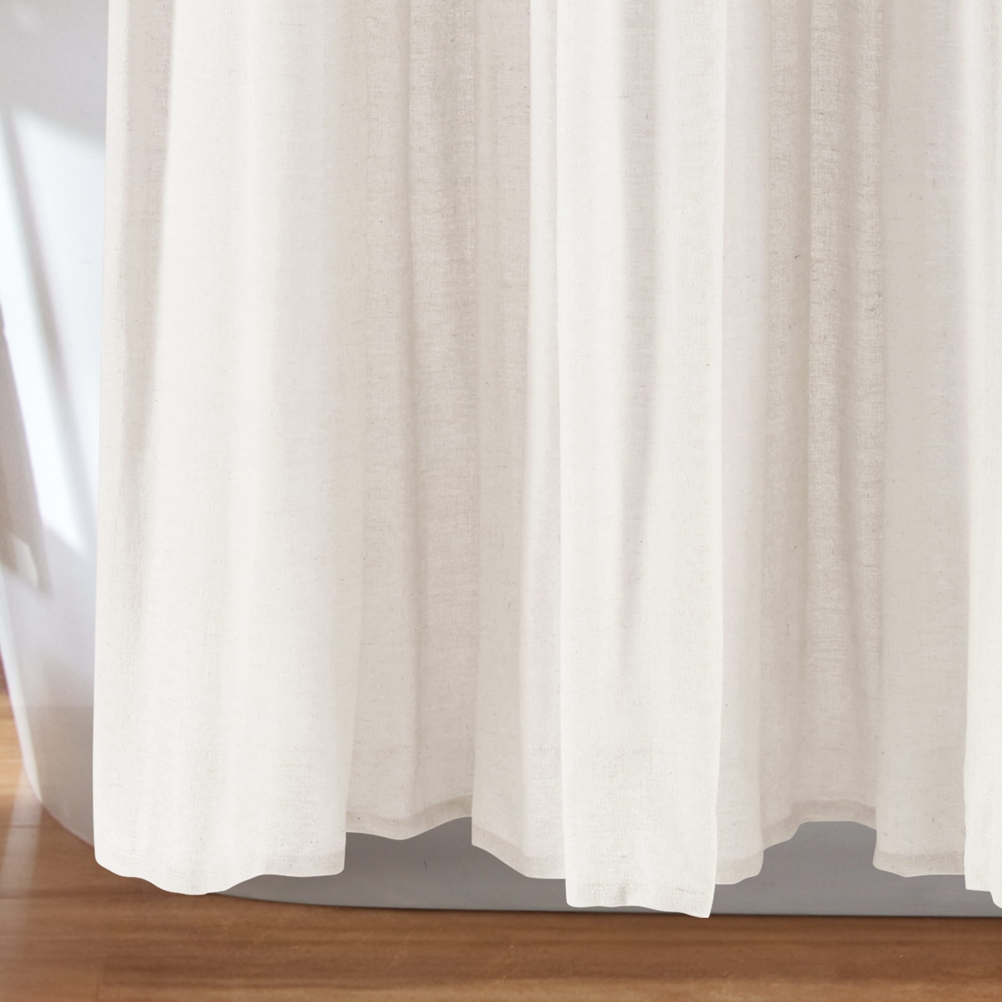 Lush Decor Two-tone Linen Button Shower Curtain