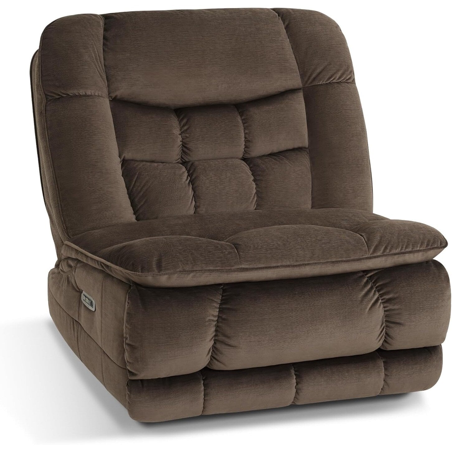 MCombo Oversized Dual Motor Armless Power Rocker Recliner Chair, Zeroarms Recliner Perfect for Living Room Fabric PR607