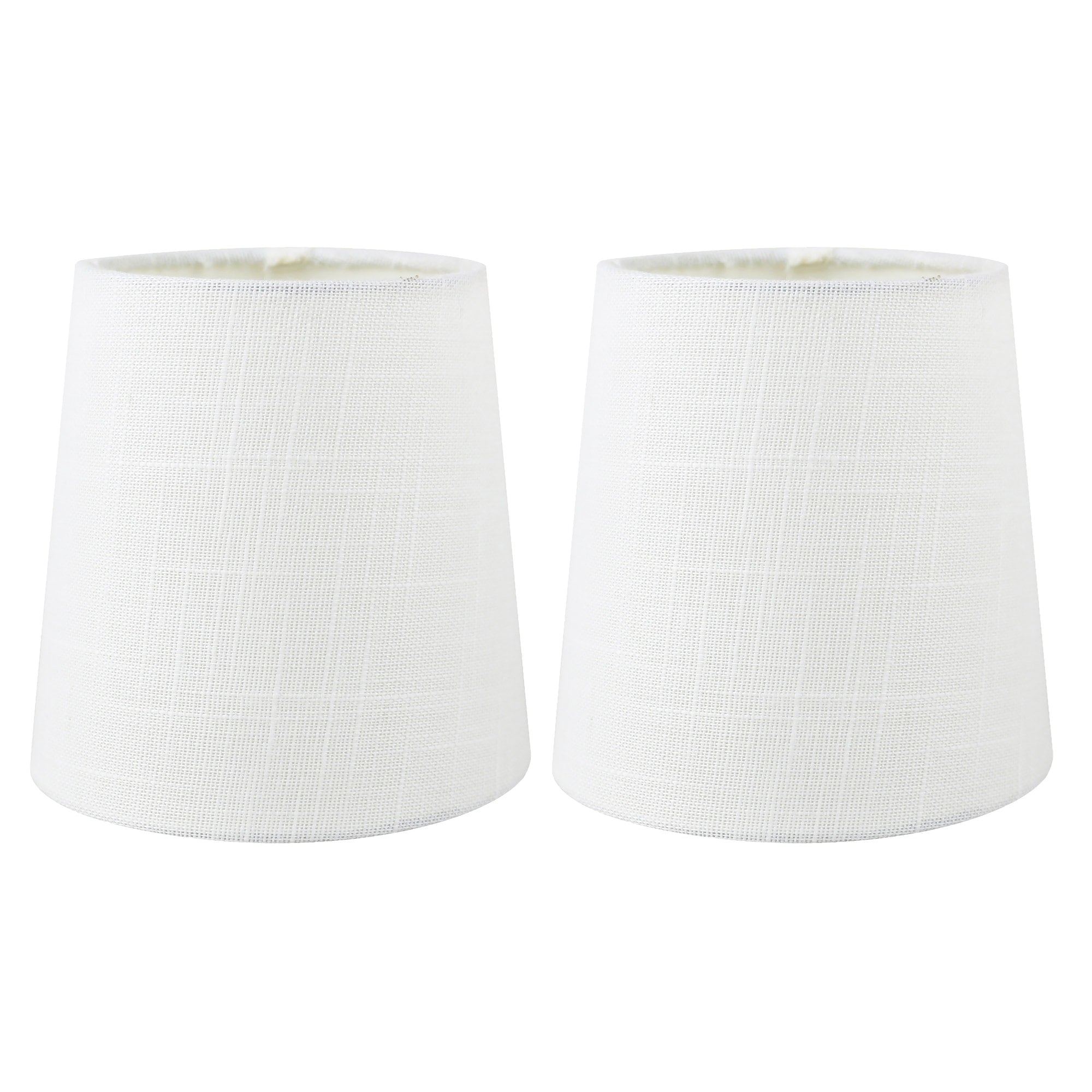 MERIVILLE Linen Clip On Chandelier Lamp Shades, 4-inch by 5-inch by 5-inch
