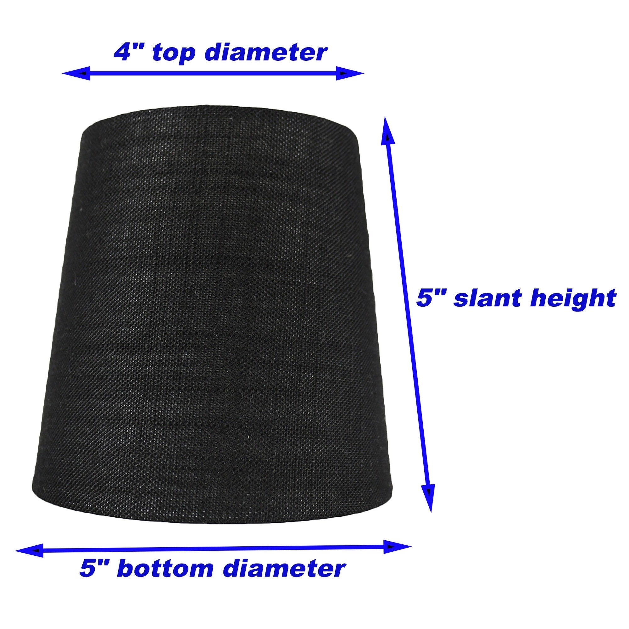 MERIVILLE Linen Clip On Chandelier Lamp Shades, 4-inch by 5-inch by 5-inch