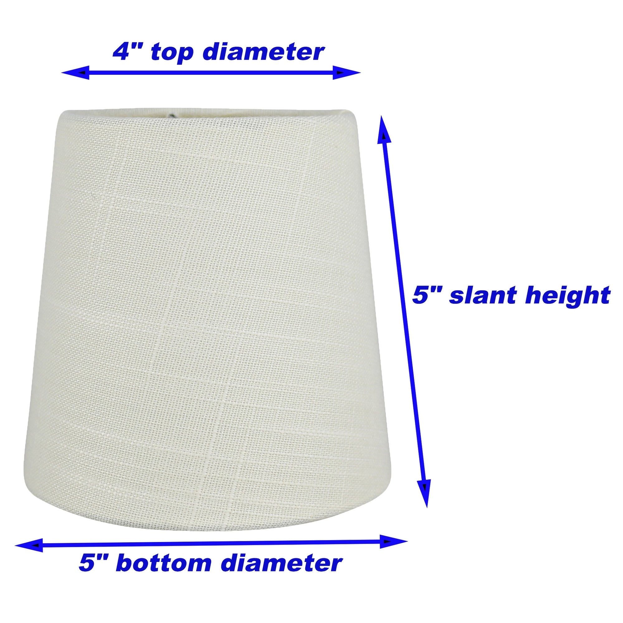 MERIVILLE Linen Clip On Chandelier Lamp Shades, 4-inch by 5-inch by 5-inch