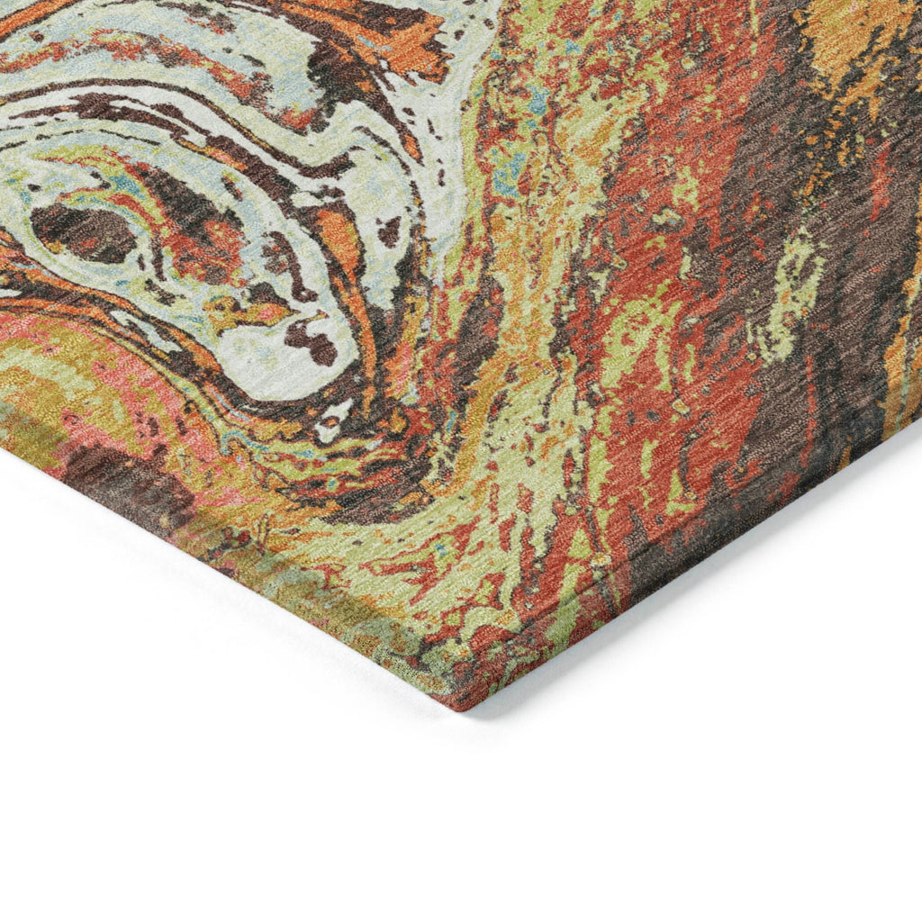 Tapis Chantille à motifs abstraits, lavable en machine, pour intérieur et extérieur