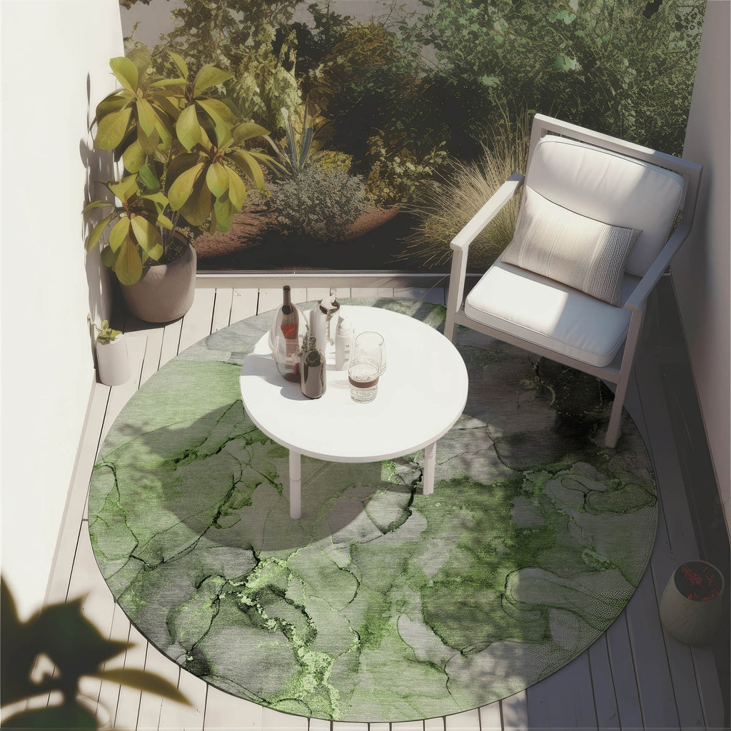 Tapis Chantille abstrait lavable en machine pour intérieur/extérieur